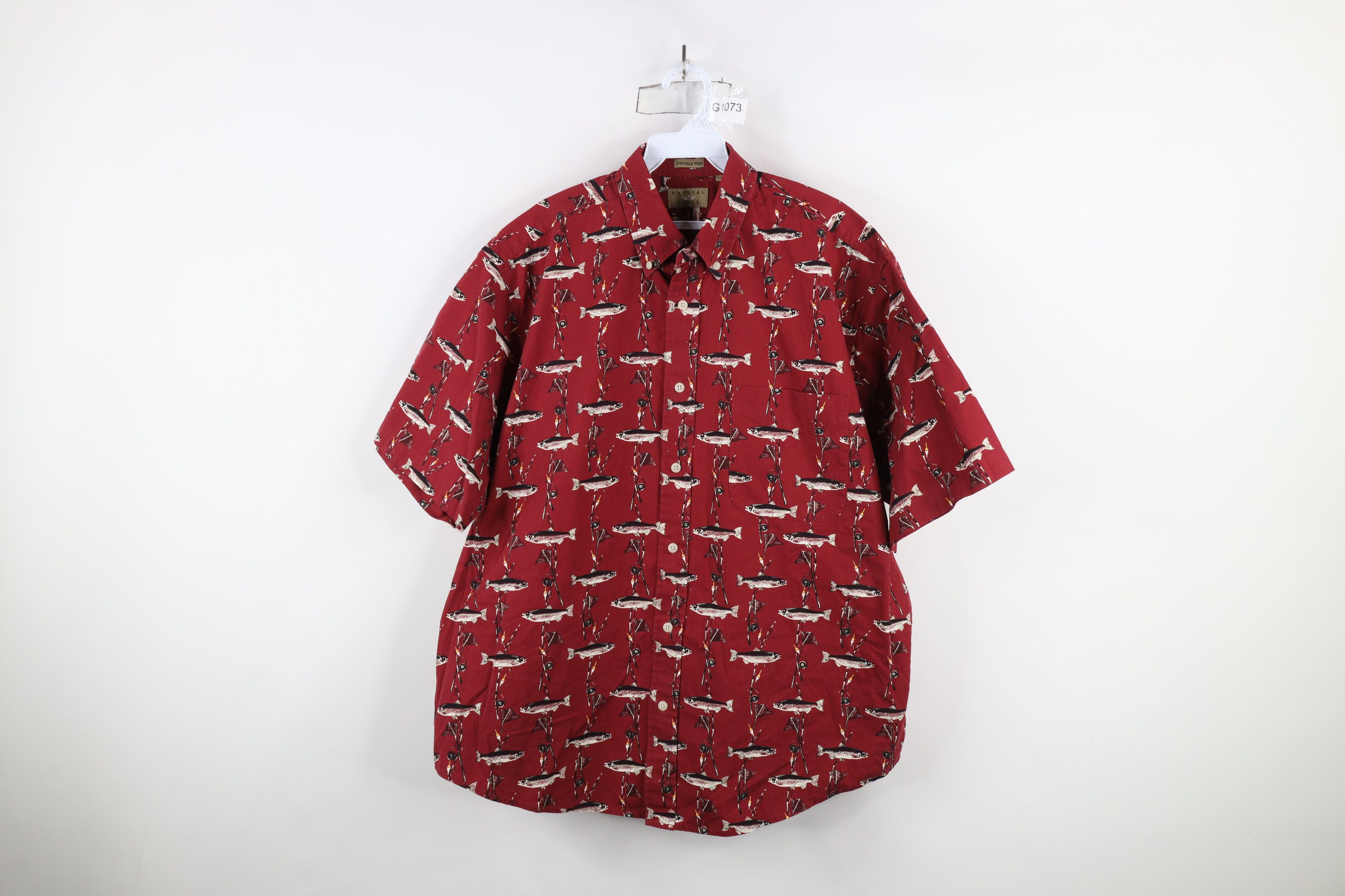 Vintage Vintage 90s Streetwear Fish All Over Print Button Shirt Size US L / EU 52-54 / 3 - 1 Thumbnail