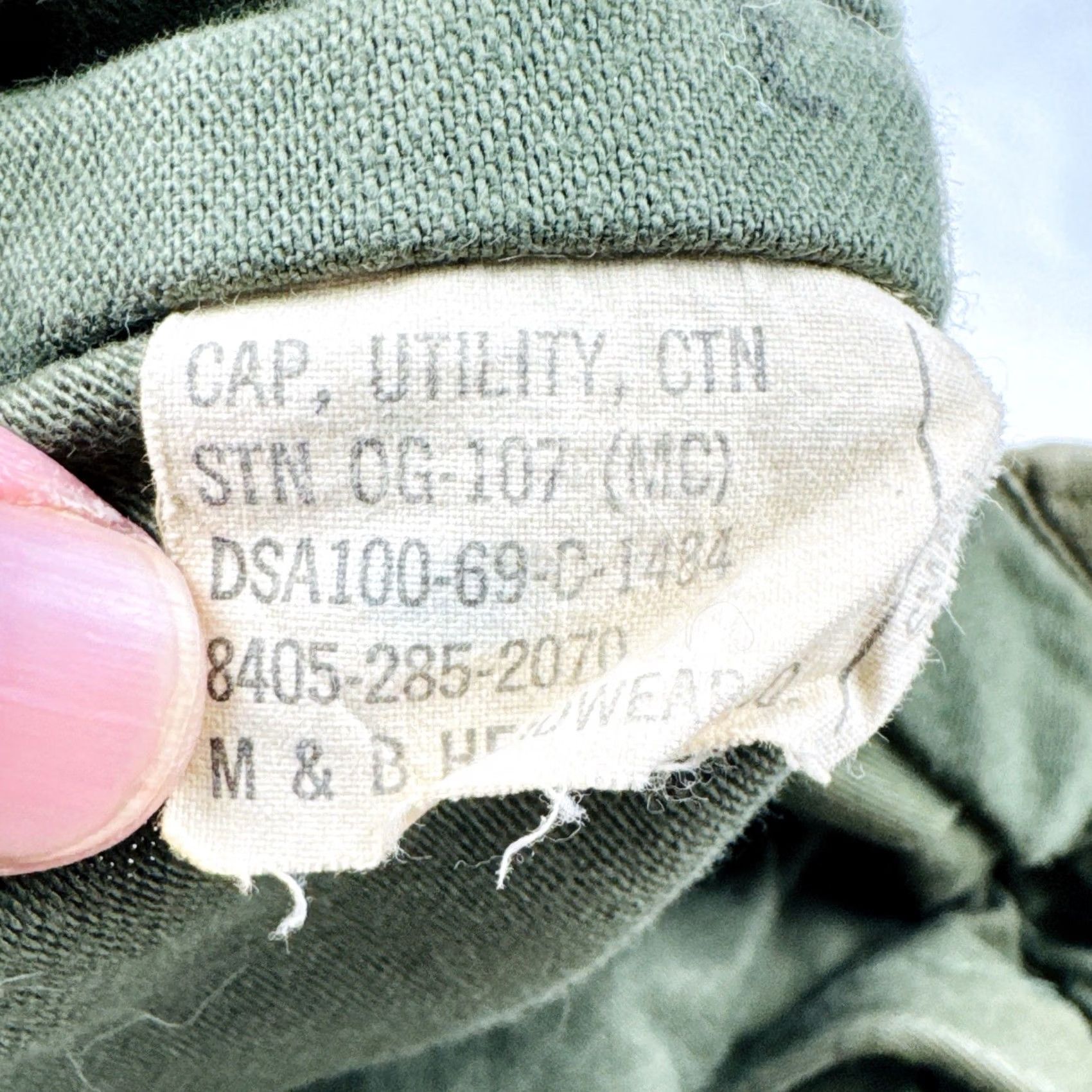 Vintage Vietnam Era OG-107 Utility Cap Shirt Mens Cap 1969 Green Cotton VW Waldman 1960s United States Green Mens Cap OG-107 Vietnam Era Original Wool? Size ONE SIZE - 7 Thumbnail