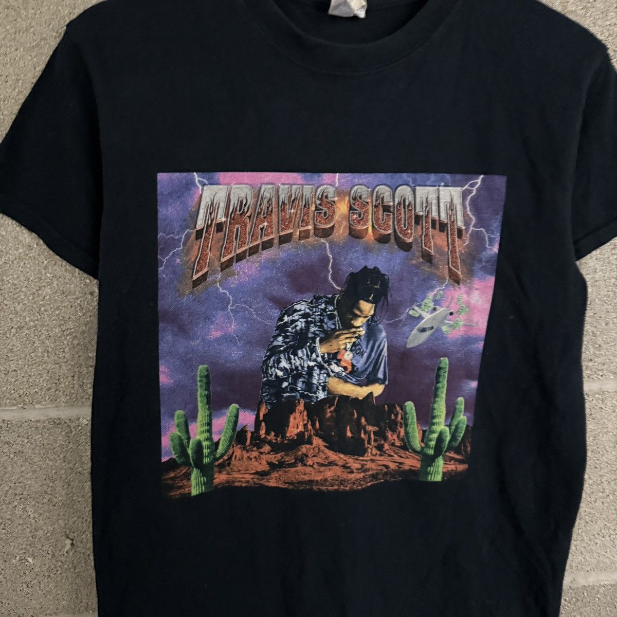 Gildan Gildan Travis Scott 2015 Concert Black Graphic Tee Men Small Size US S / EU 44-46 / 1 - 3 Thumbnail