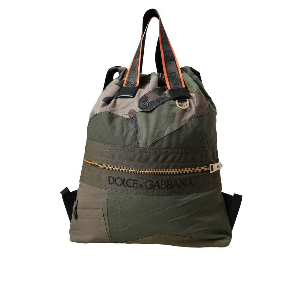 Dolce & Gabbana Dolce & Gabbana Military Green Patchwork Rucksack Backpack B Size ONE SIZE - 2 Thumbnail