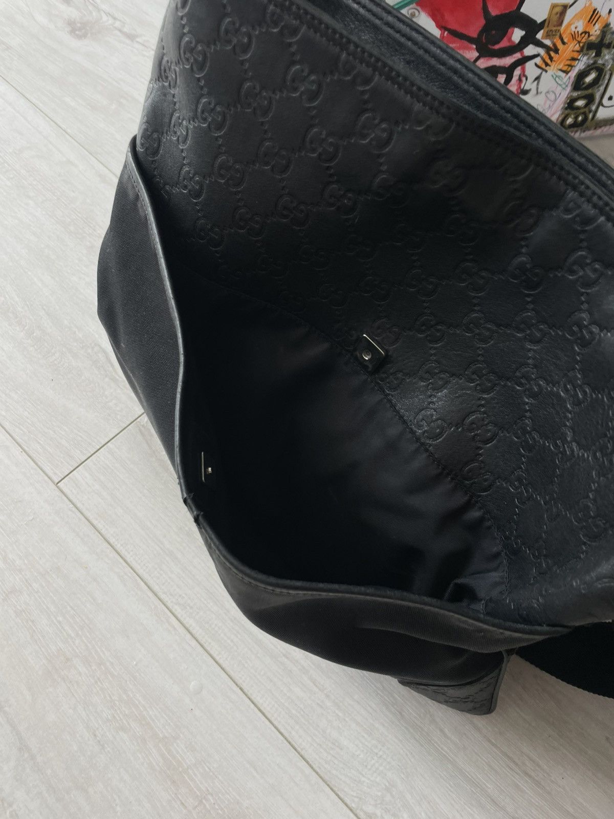 Gucci Gucci Guccissima Messenger Bag Black Monogram Size ONE SIZE - 11 Thumbnail