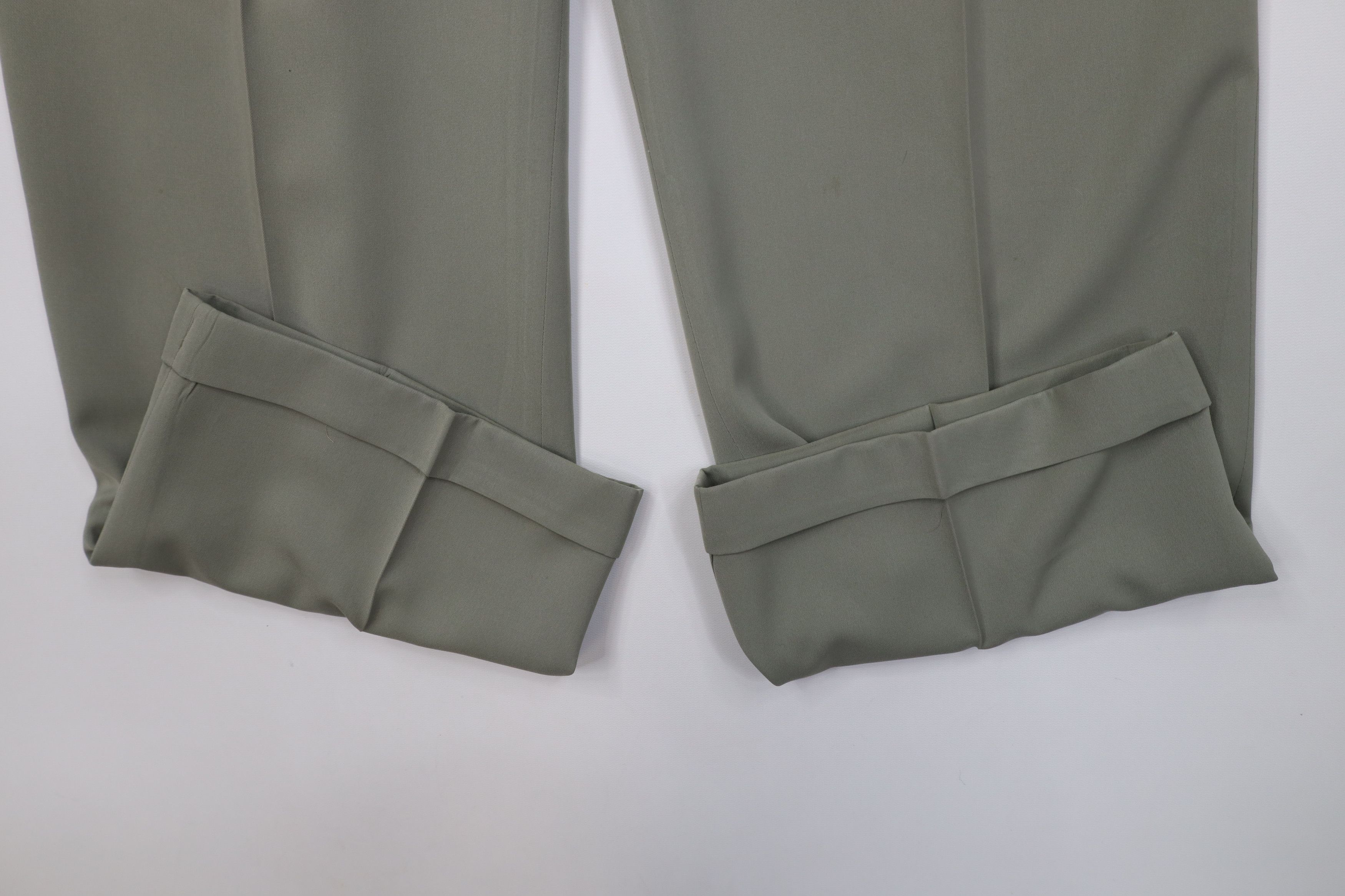Vintage Vintage 90s Streetwear Knit Wide Leg Chino Pants Light Green Size US 34 / EU 50 - 5 Thumbnail