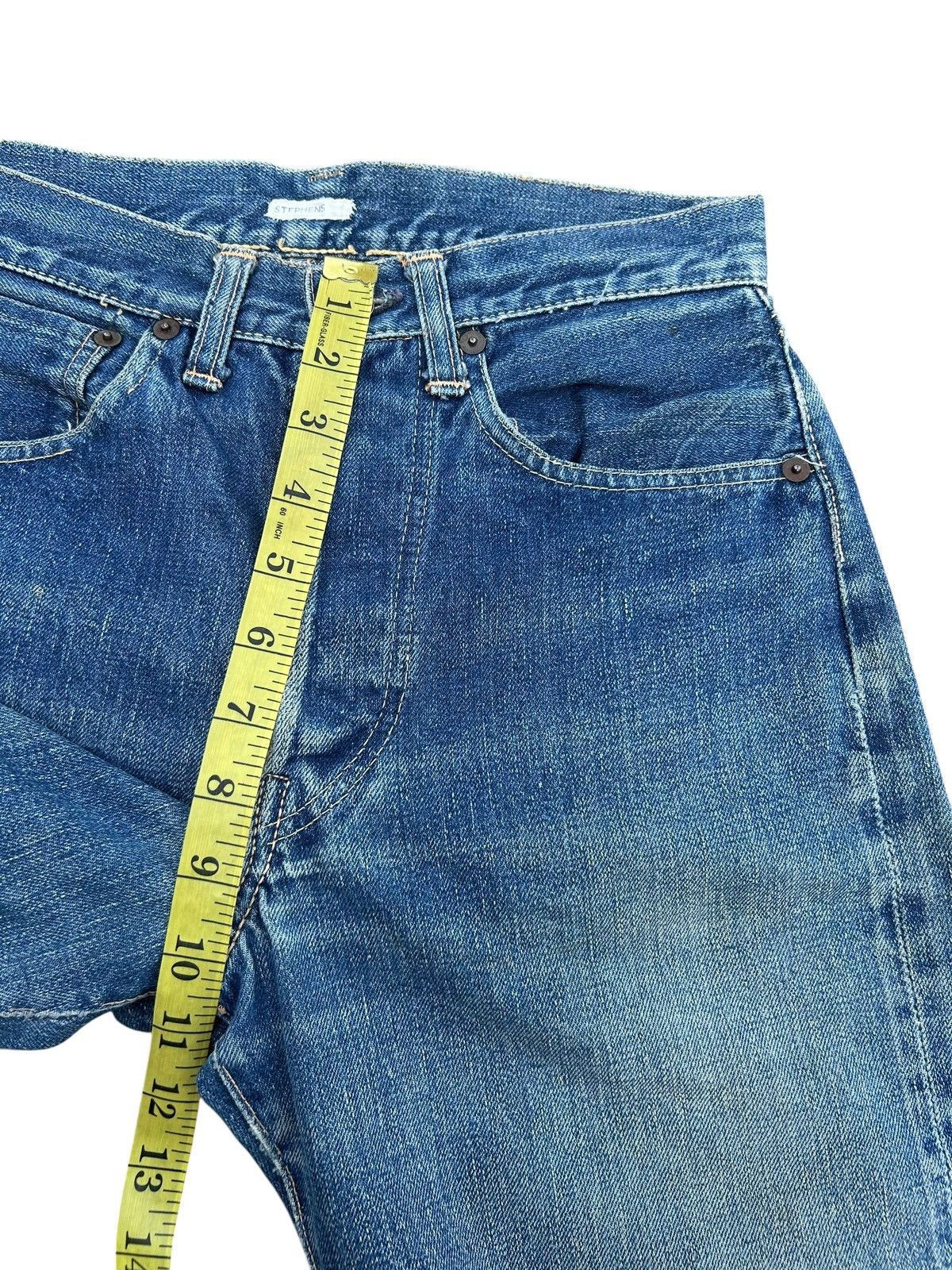 Levi's 50s Vintage Levis big E Hidden Rivet Short Denim Jeans Rare Size US 27 - 16 Thumbnail