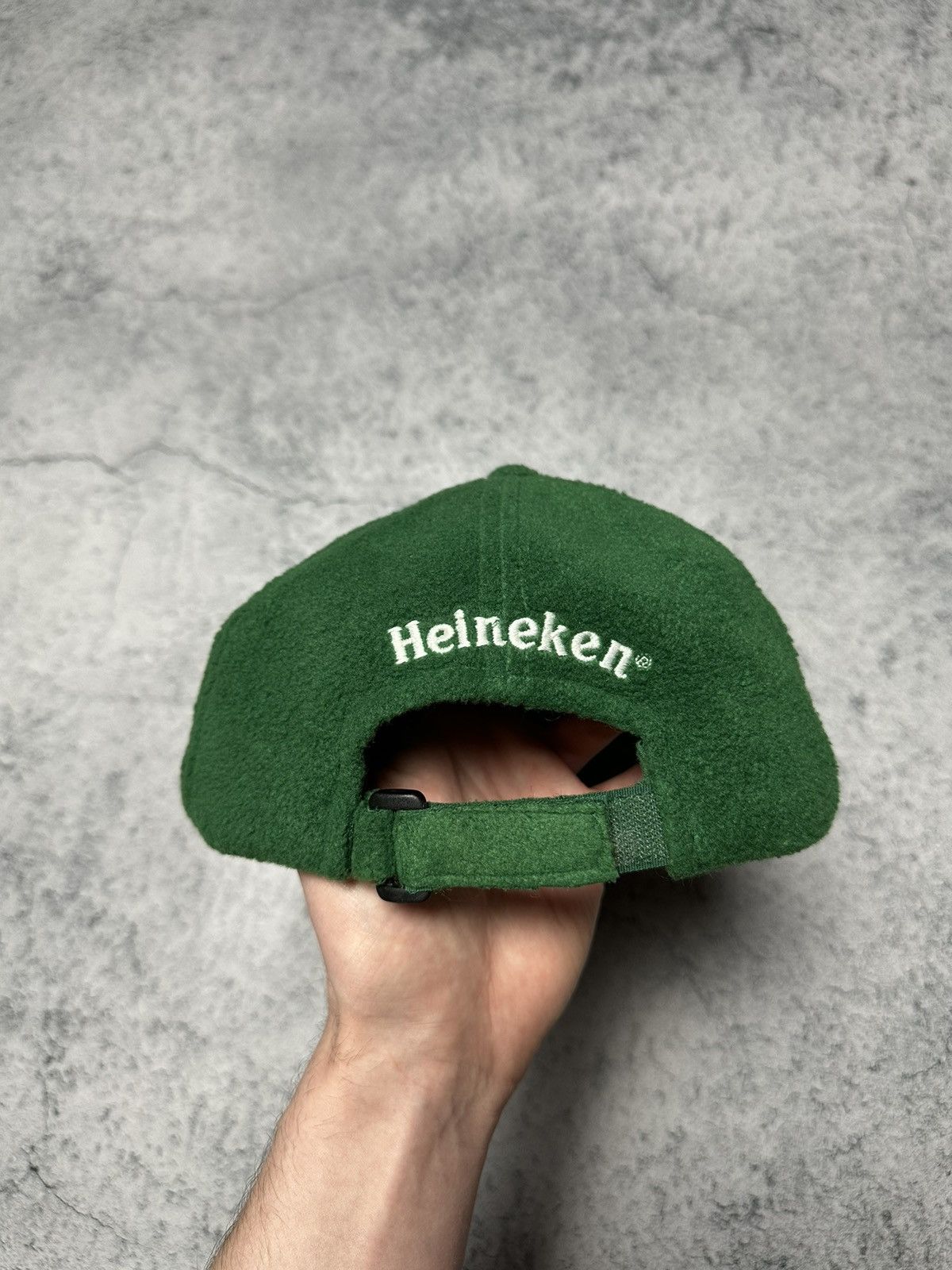 Vintage Vintage Heineken Green Fleece Cap Size ONE SIZE - 6 Thumbnail