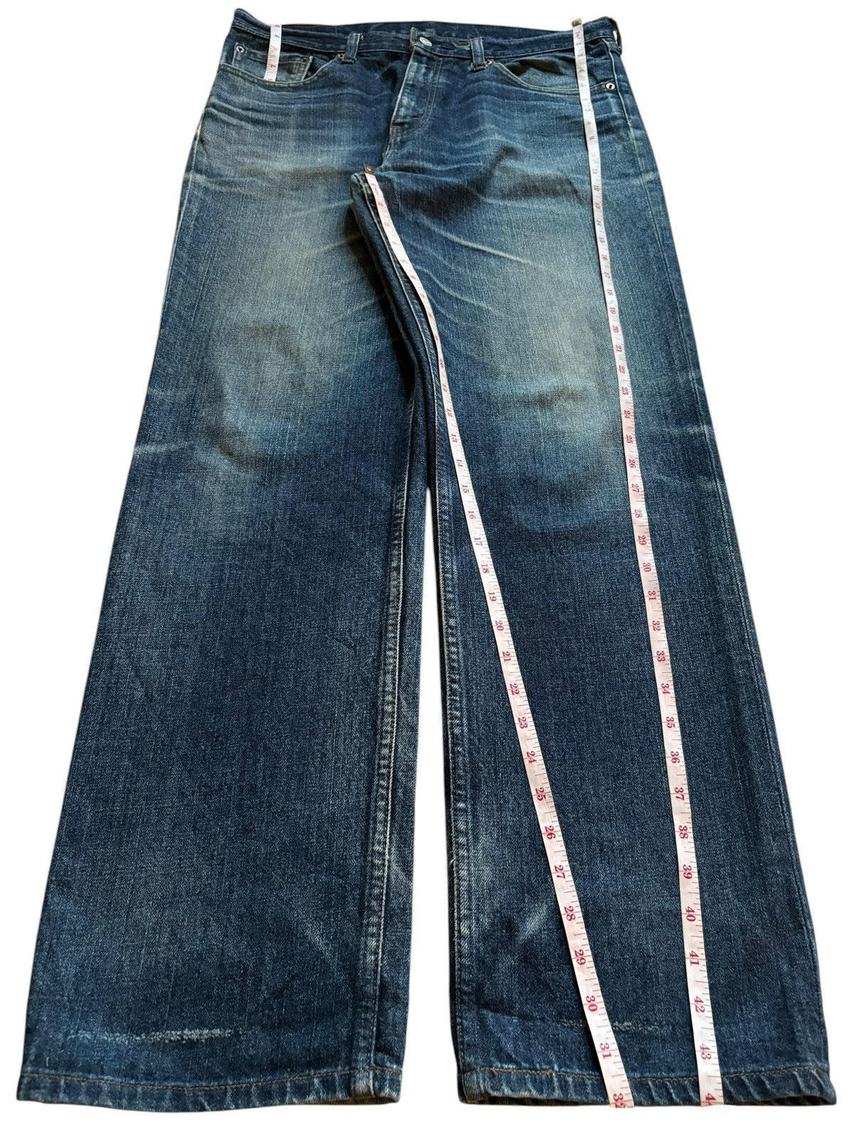 Levi's Vintage 90s Levis 533 Mud Wash Distressed Loose Baggy Jeans Size US 35 - 13 Thumbnail