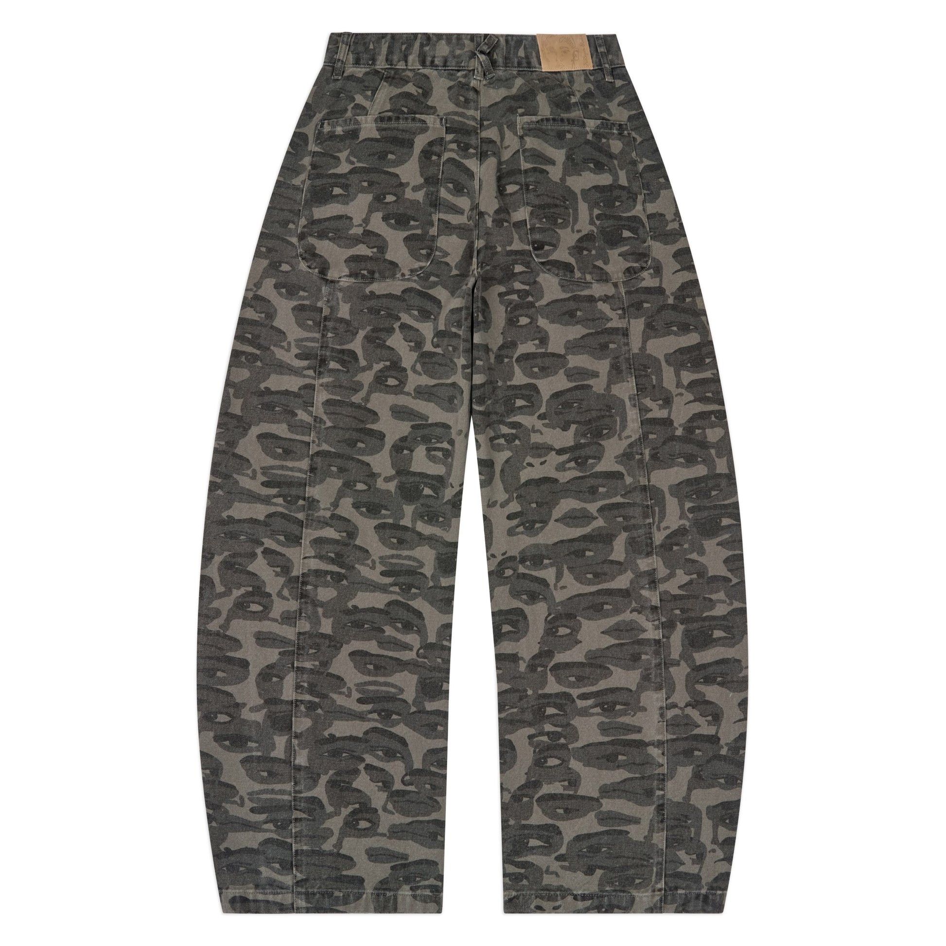 KidSuper Kidsuper Studios Face Camo Wide Leg Jean [Black] Size US 32 / EU 48 - 2 Thumbnail