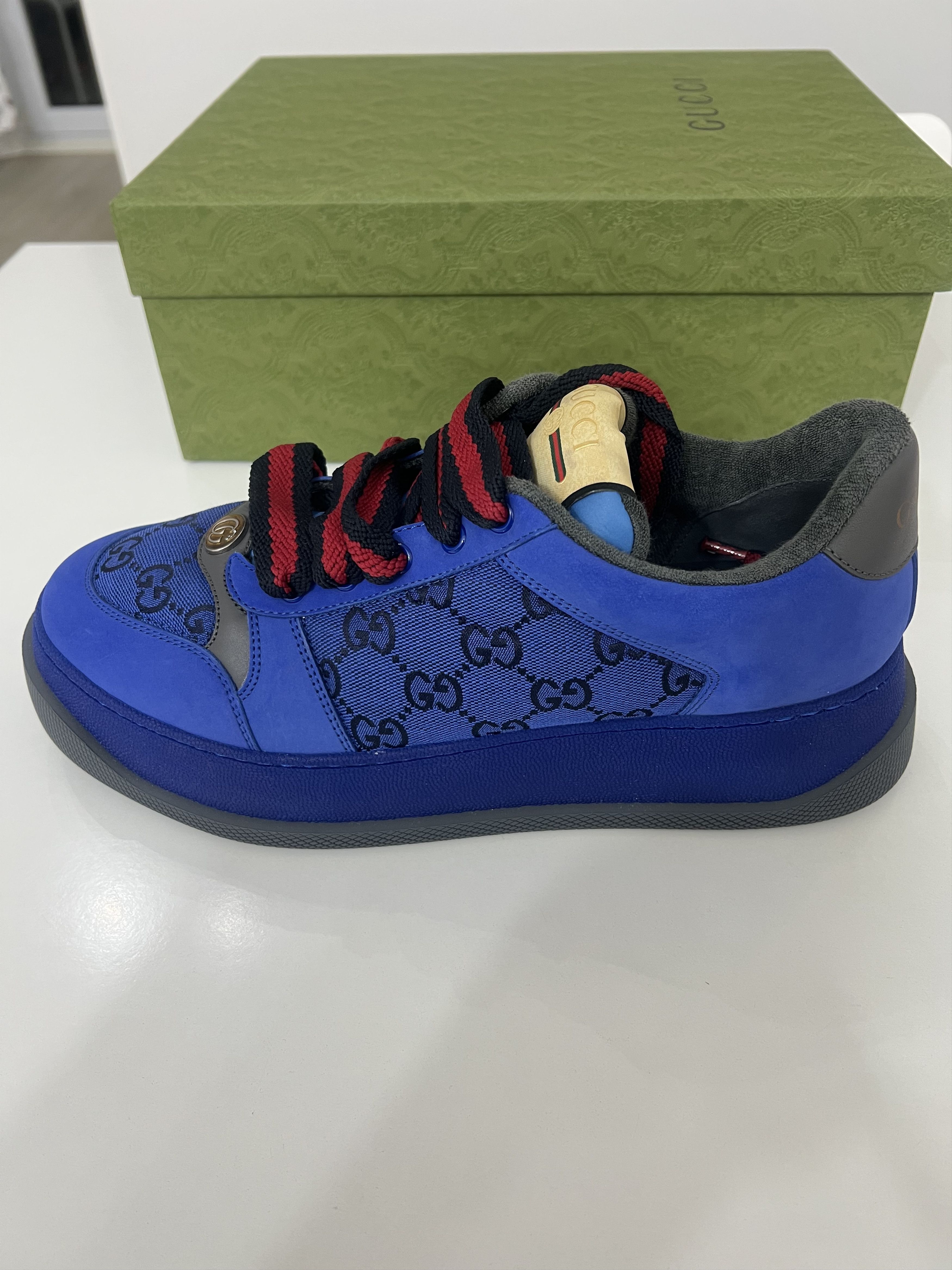 Gucci Gucci Screener Sneaker 'GG Monogram' - Imperial Blue Size 43 Size US 10 / EU 43 - 8 Thumbnail