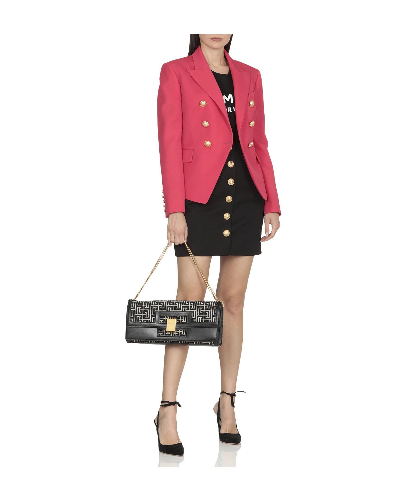 Balmain o1s1wg111225 Size:OS/Oversize 1945 Clutch in Black Size ONE SIZE - 5 Thumbnail