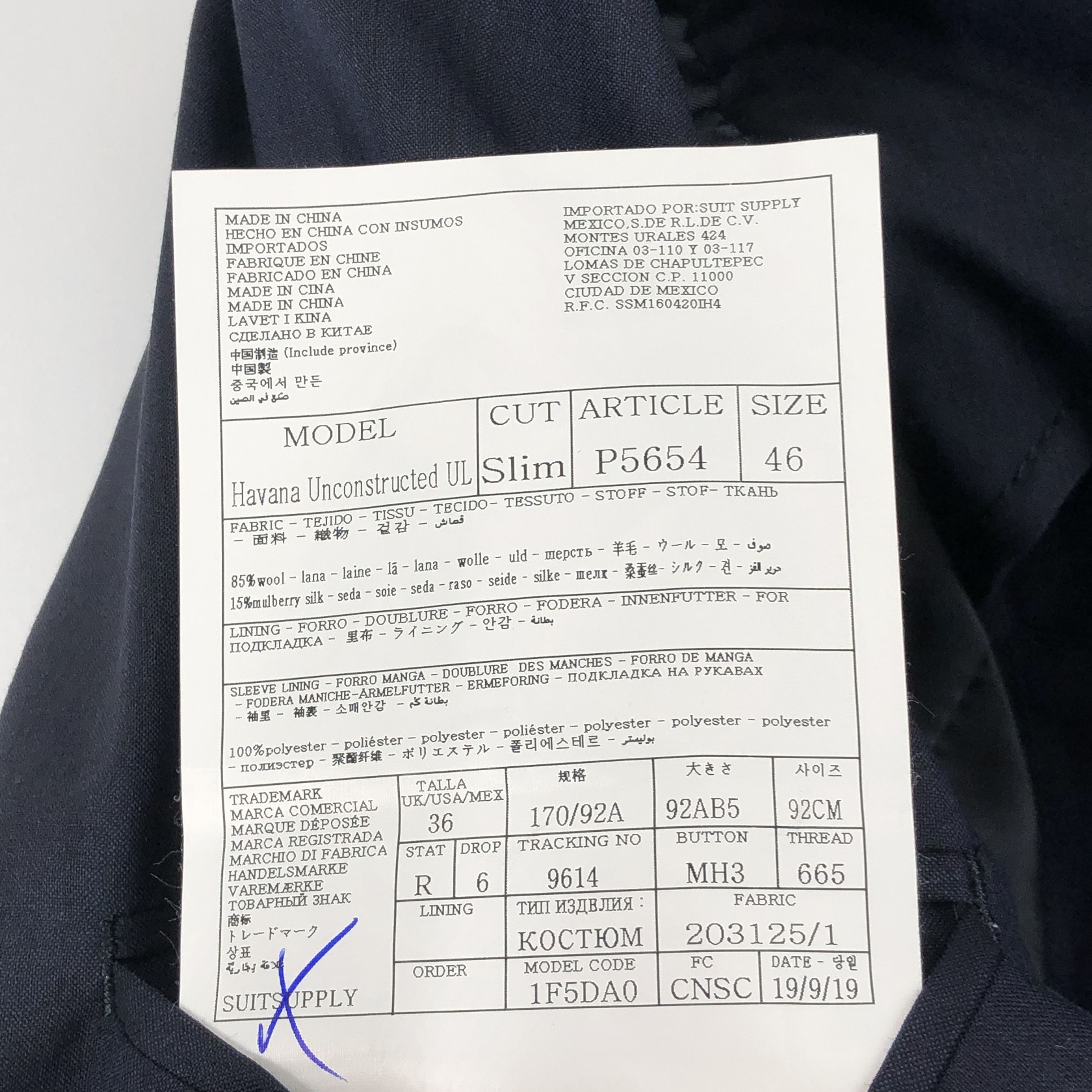 Suitsupply Havana Unconstructed Wool Blazer Size EU:46; UK:36; US:36S Size 36S - 9 Thumbnail