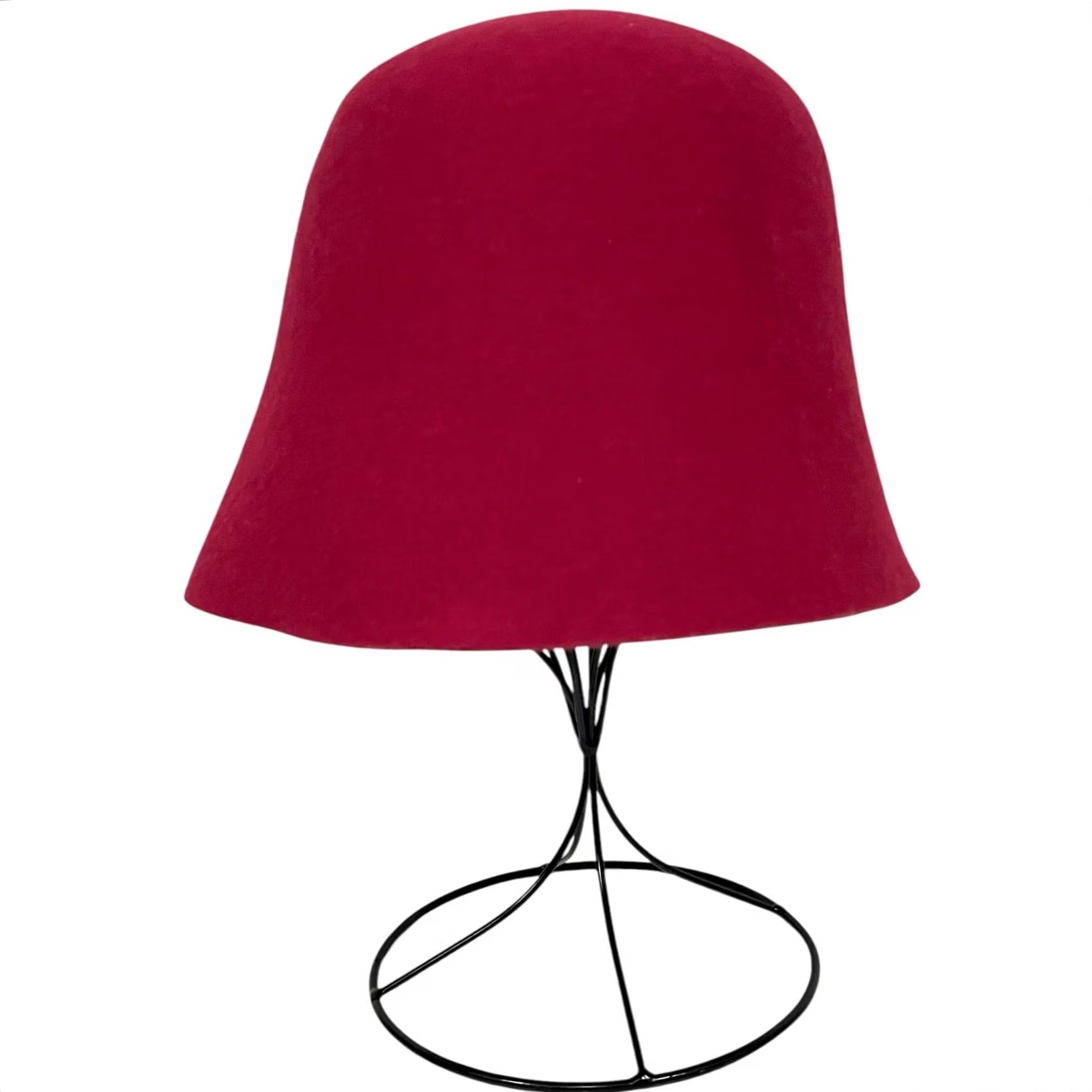 Anthropologie VINTAGE Anthropologie Bucket Hat Wool Felt Pink Women’s One Size Women Pink Felt 100% Wool Bucket Hat Womens Size ONE SIZE - 3 Thumbnail