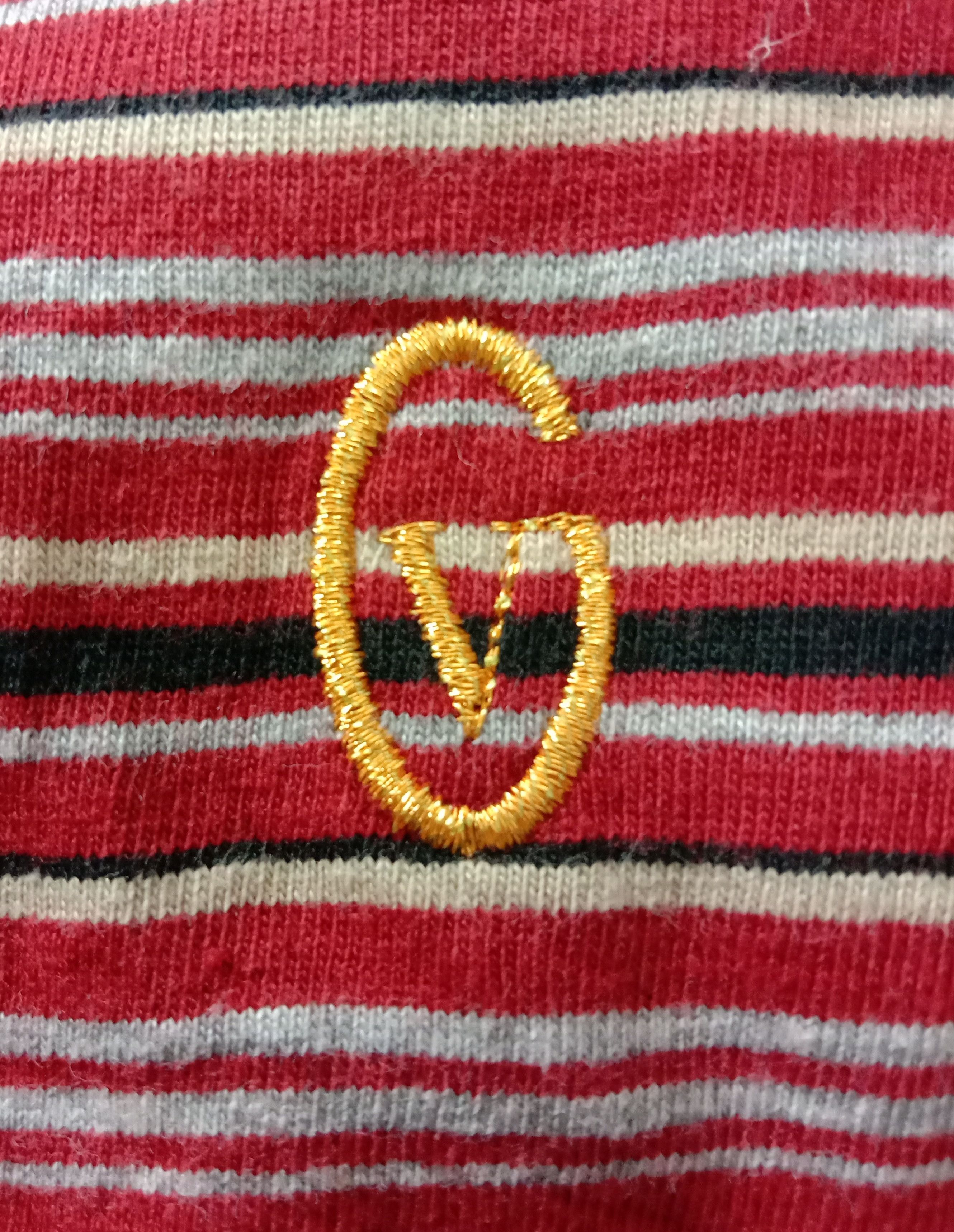 Valentino Vintage Gianni Valentino Striped T-Shirt Size US L / EU 52-54 / 3 - 5 Thumbnail
