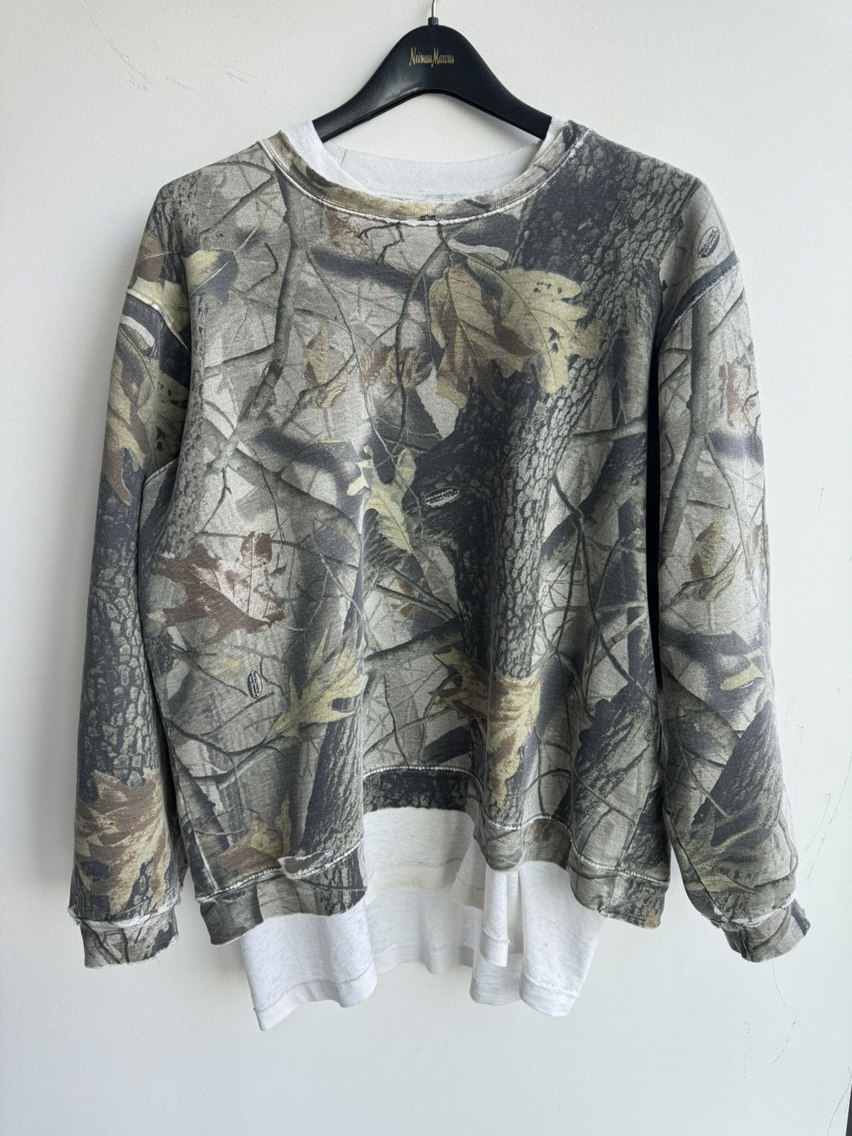 image of Vintage Realtree Faded Oversized Cropped Sweatshirt, Men's (Size XL)