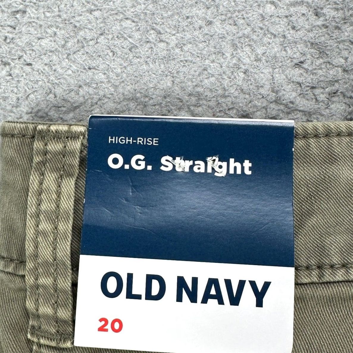 Old Navy VINTAGE Old Navy Women O.G Straight Pants 20 Olive Green Khakis High Rise Flat Front NEW Size 42" / US 20 - 2 Thumbnail