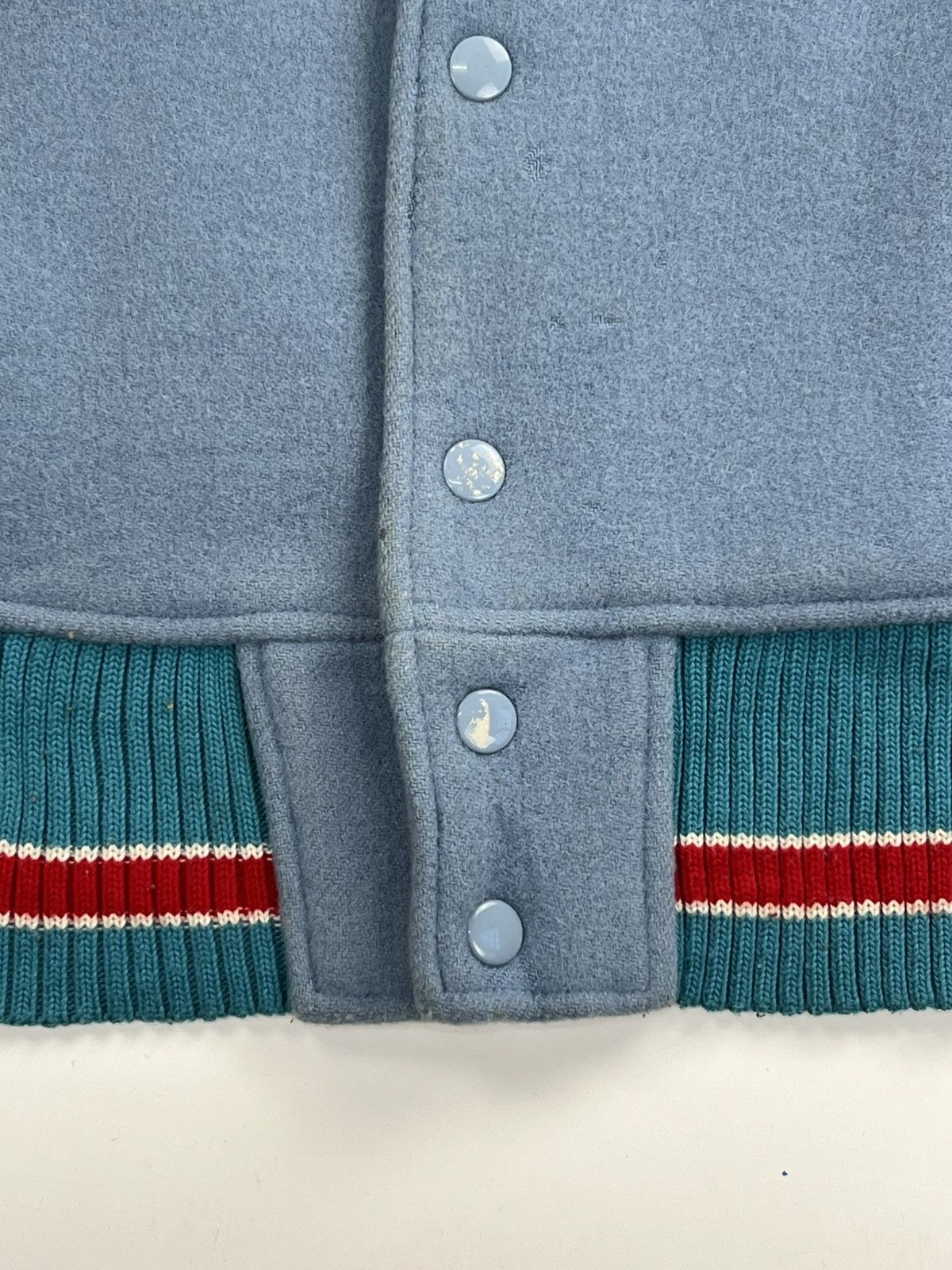 Japanese Brand VINTAGE BLUE BUCK VARSITY JACKET Size US XXS / EU 40 - 10 Thumbnail