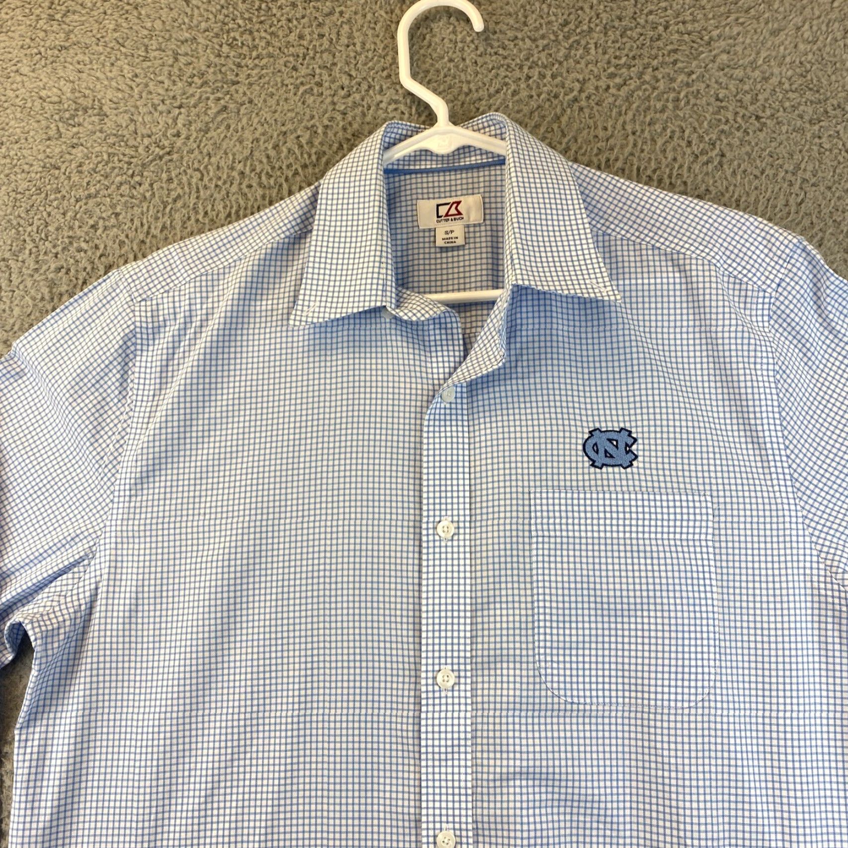 Cutter & Buck VINTAGE Cutter & Buck Dress Shirt Blue S Button-Down Long Sleeve Stripe / 77-51 University Theme Mens Shirt Small Blue, 100% Cotton, Regular Fit Size 36R - 3 Thumbnail