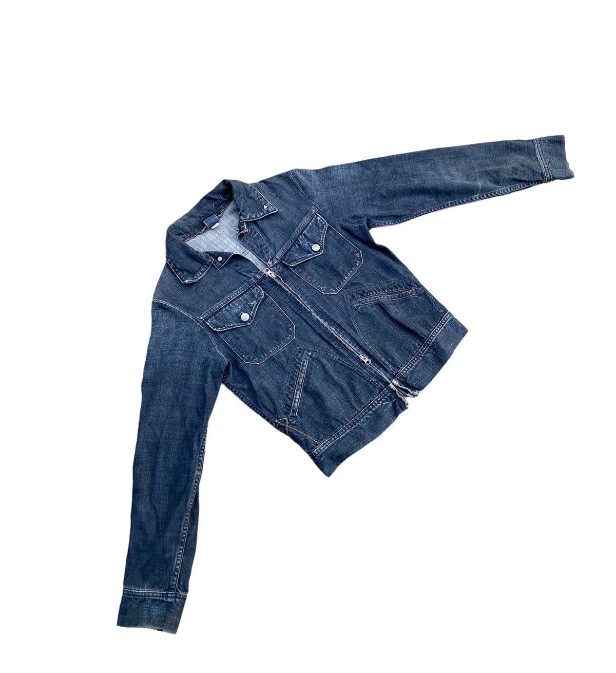 45rpm × Japanese Brand 45Rpm Double Zip Indigo Denim Jacket Size M / US 6-8 / IT 42-44 - 4 Thumbnail