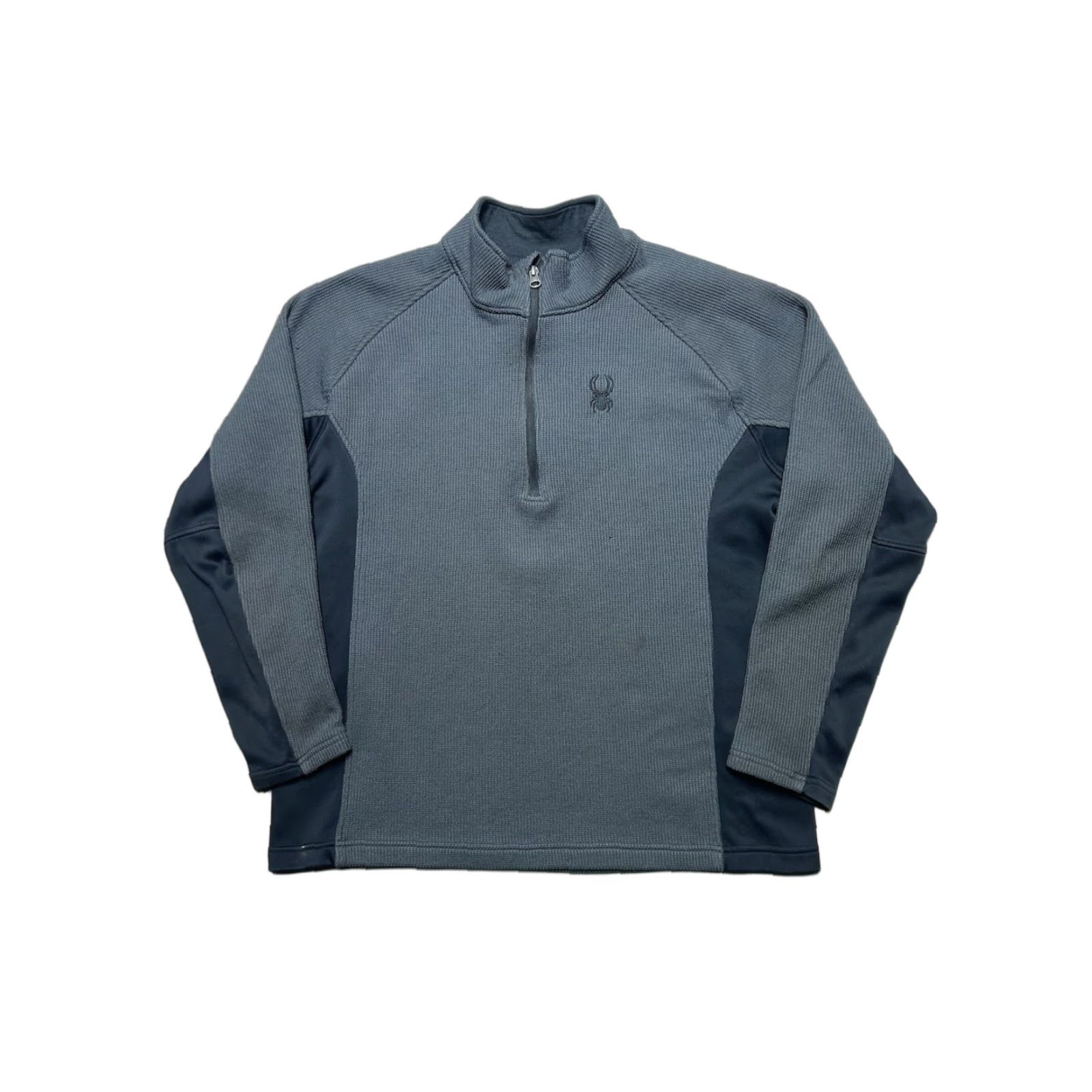 Spyder Spyder 1/4 Zip Pullover Knit Sweater Long Sleeve Jacket Gray Black XL Jacket Mens Size US XL / EU 56 / 4 - 1 Thumbnail