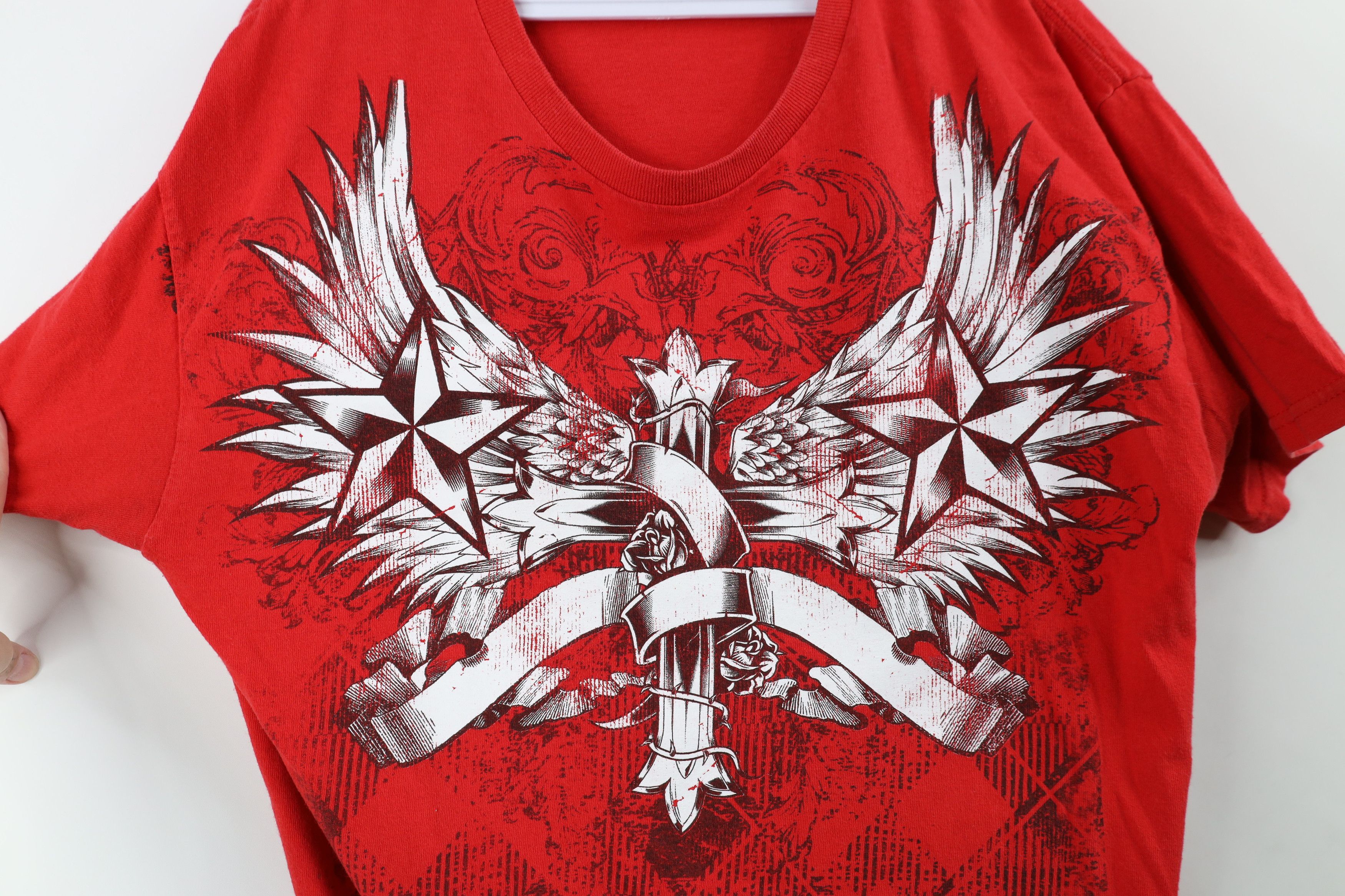 Vintage Vintage Y2K Streetwear Tribal Cross UFC MMA Fighting T-Shirt Size US L / EU 52-54 / 3 - 4 Thumbnail