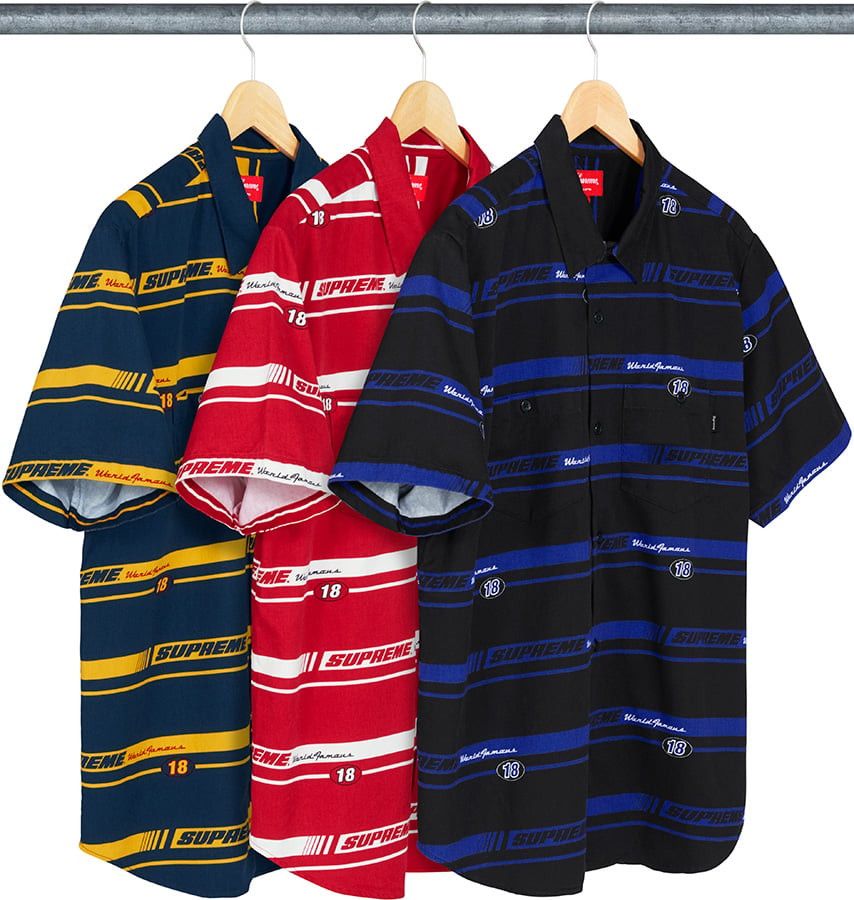 Supreme F/W 2018 Supreme Striped Racing Shirt size small Size US S / EU 44-46 / 1 - 8 Thumbnail