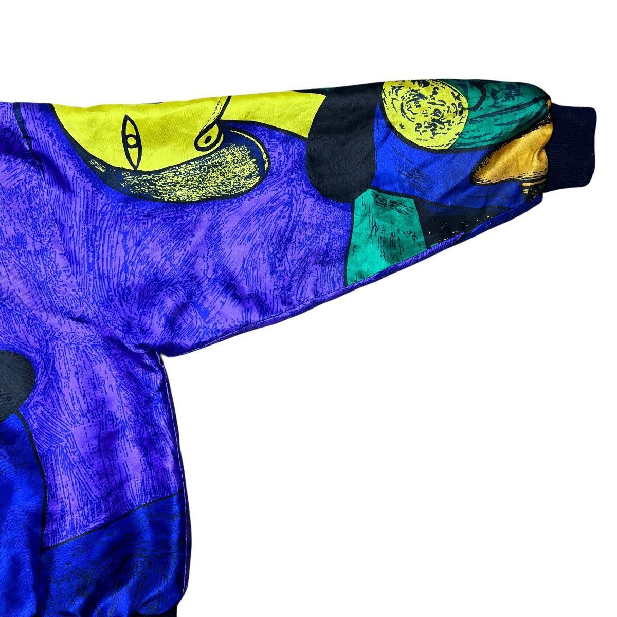 Other 1980s Picasso Abstract All Over Print Art Silk Satin Jacket Size XL / US 12-14 / IT 48-50 - 11 Thumbnail