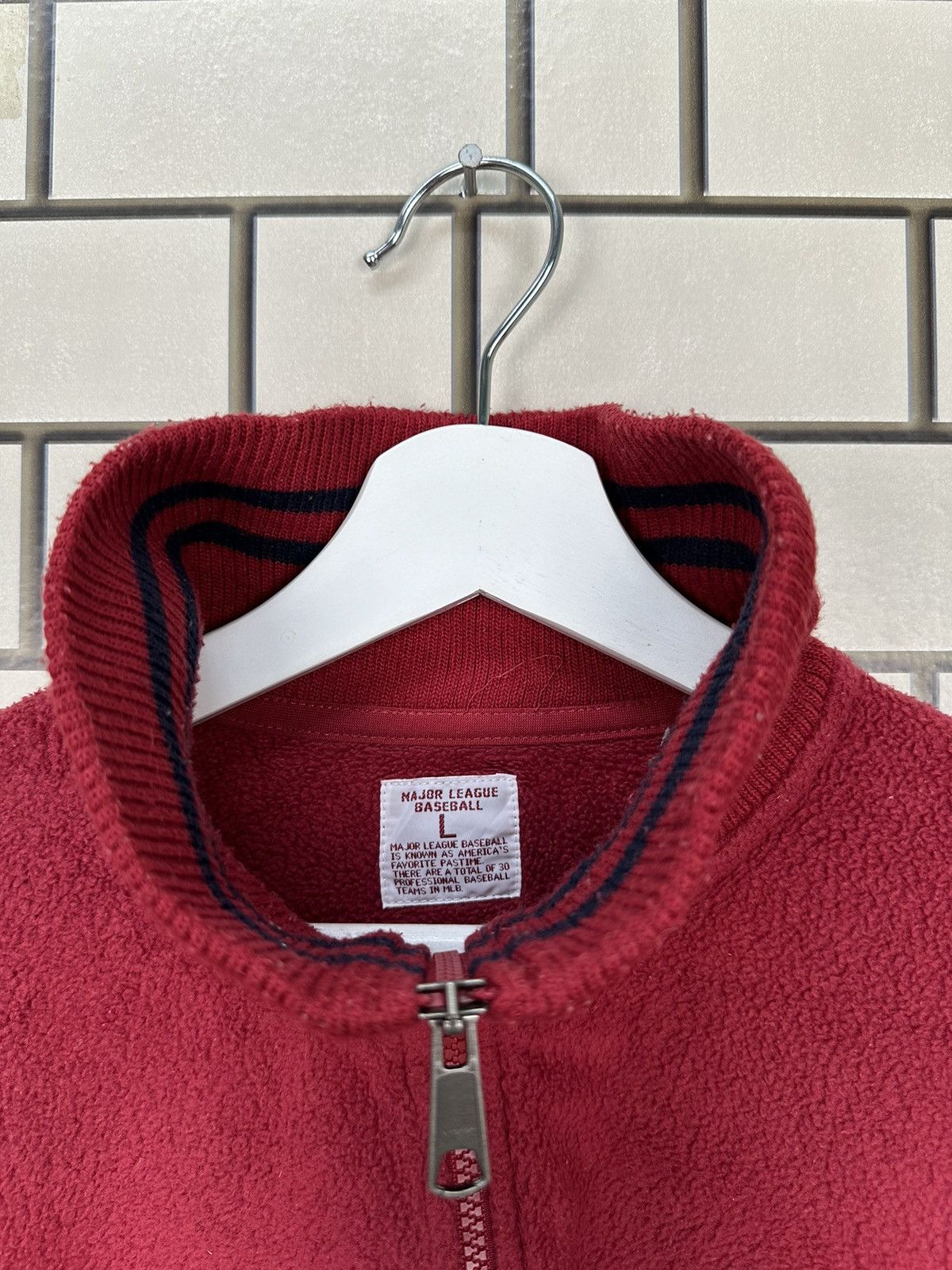 MLB × Vintage Boston RedSox Major League Baseball Half Zipper Jacket Size US L / EU 52-54 / 3 - 9 Thumbnail