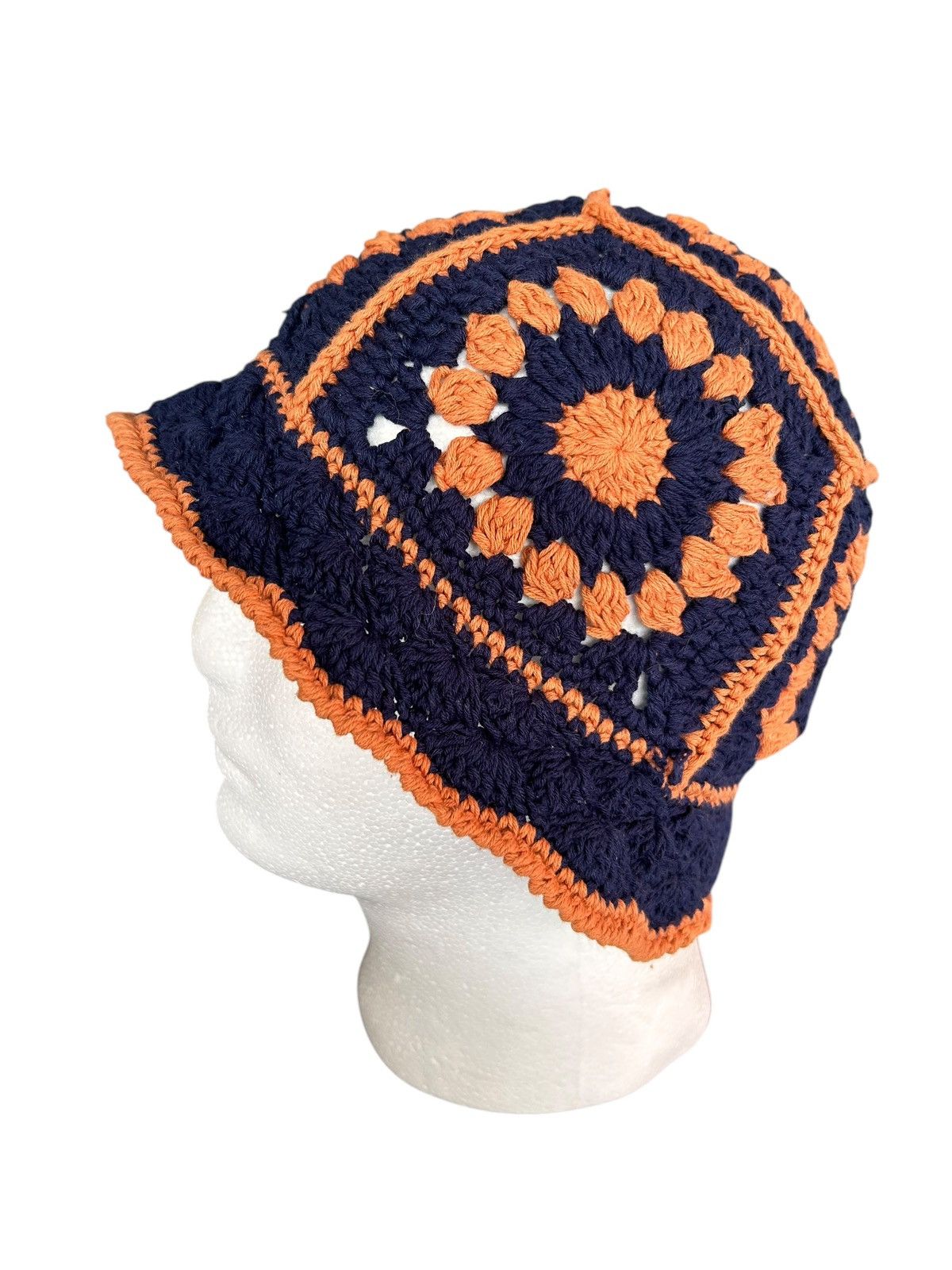 Japanese Brand × Vintage Crochet Knitted handmade Hats Rare ☠️☠️ Size ONE SIZE - 5 Thumbnail