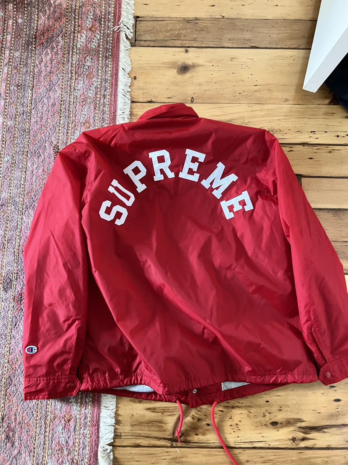 Supreme Champion Jacket Red | Grailed