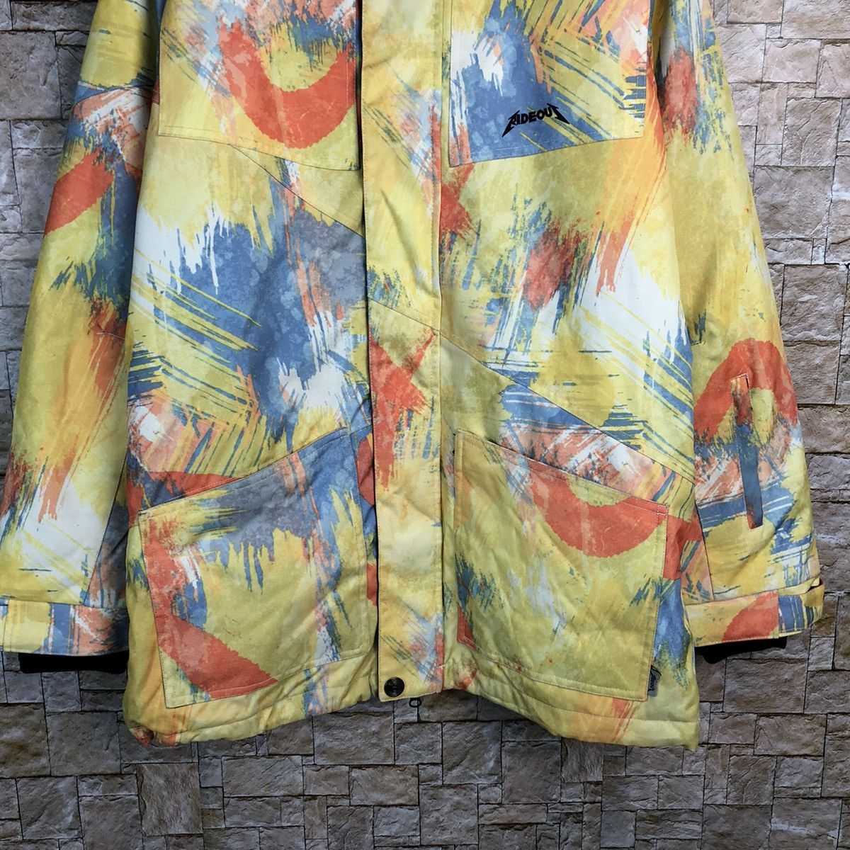 Japanese Brand Ride Out snowboard wear Yellow mix Coats #A235 Size US M / EU 48-50 / 2 - 6 Thumbnail
