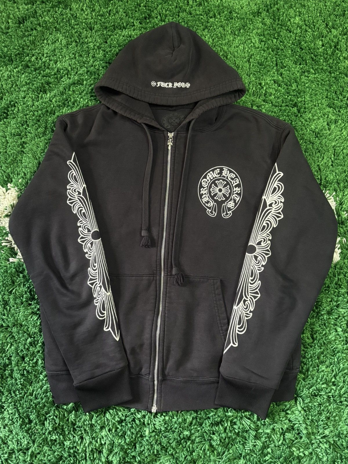 Chrome Hearts Chrome Hearts Fuck You Vintage Thermal Zip Up Black Size US M / EU 48-50 / 2 - 1 Thumbnail