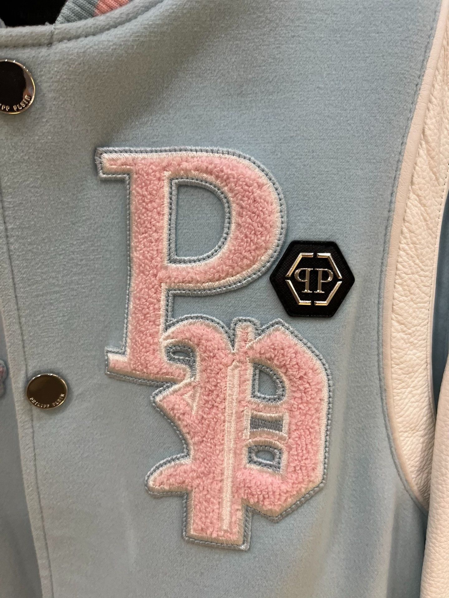 Philipp Plein Philipp Plein Pink Blue Baseball Jacket Size US S / EU 44-46 / 1 - 3 Thumbnail