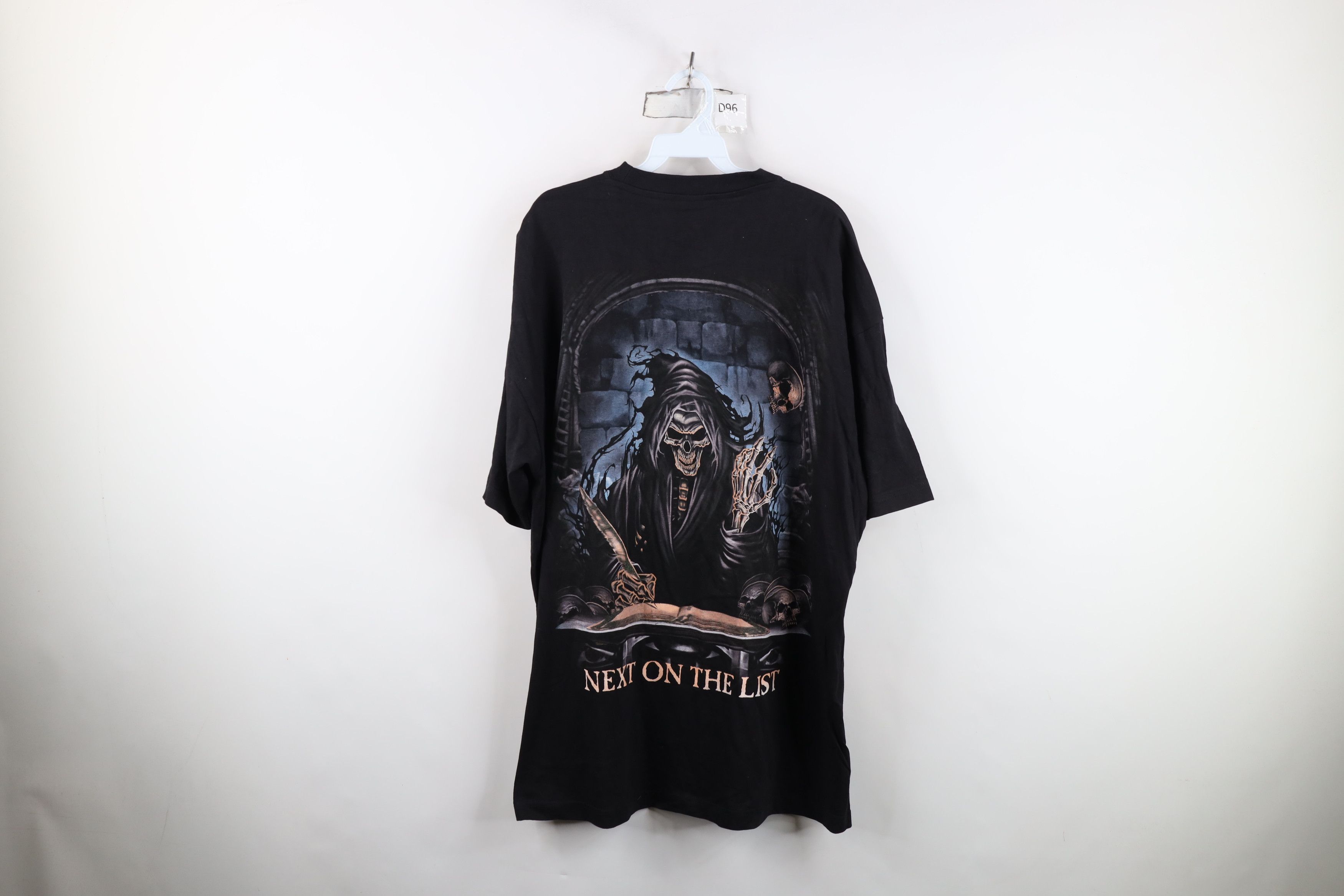Vintage Vintage Y2K Streetwear the List Grim Reaper Skeleton T-Shirt Size US XXL / EU 58 / 5 - 1 Thumbnail