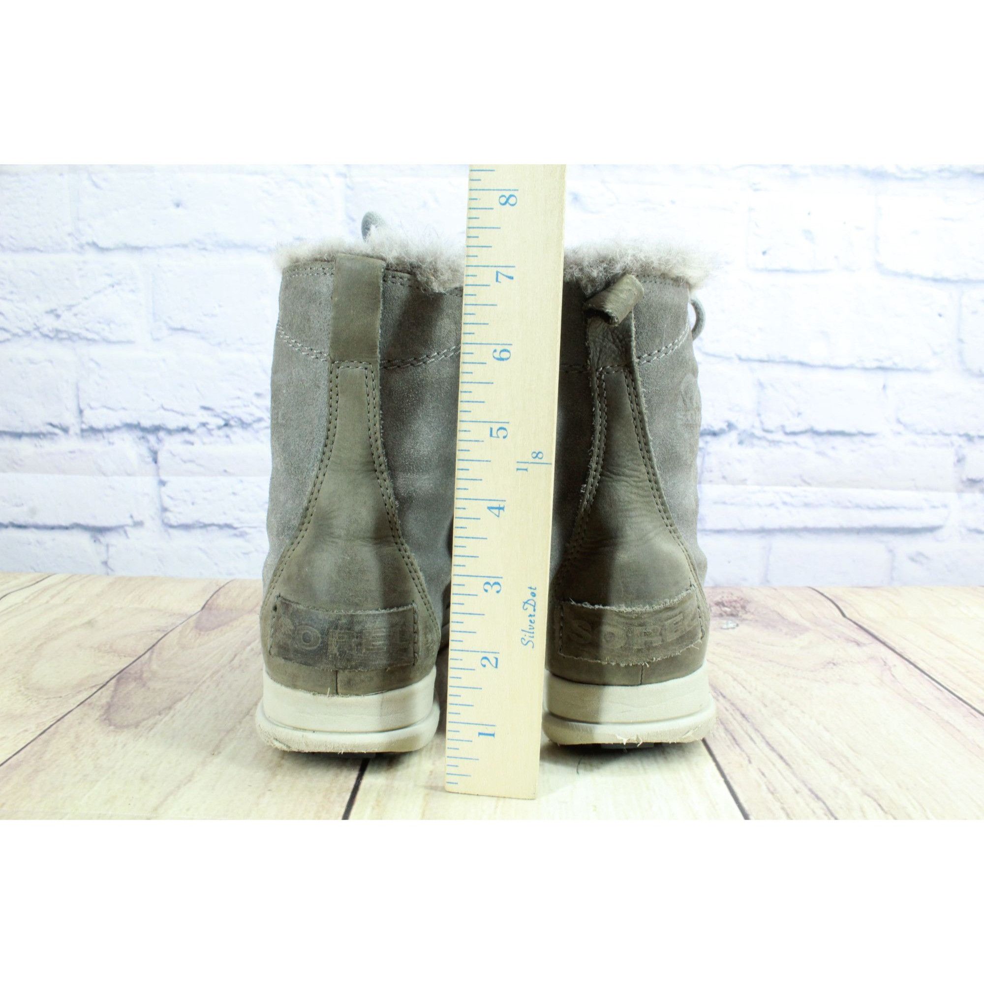 SOREL Sorel Gray Leather Explorer Joan Winter Boots Size US 6 / IT 36 - 6 Thumbnail