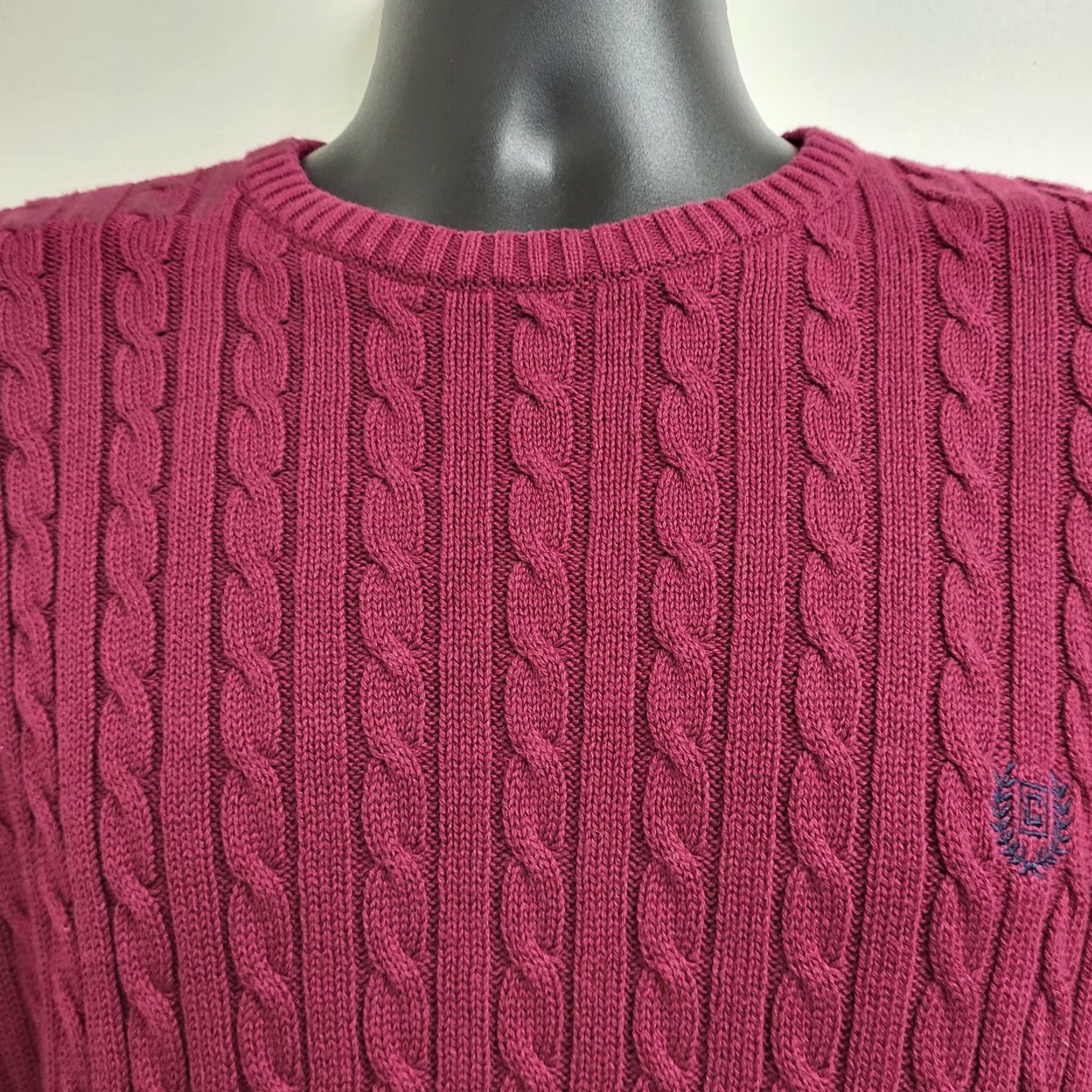 Chaps Chaps Ralph Lauren Womens Tunic Sweater Cable Knit Long Sleeve Size M Maroon Size M / US 6-8 / IT 42-44 - 7 Thumbnail