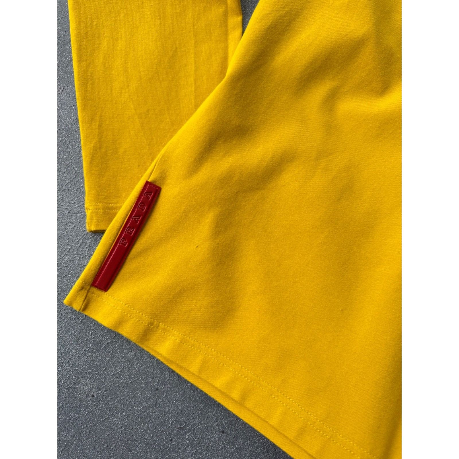 Prada Prada Long Sleeve Red Tab T-shirt Yellow Mens Size S Size US S / EU 44-46 / 1 - 15 Thumbnail
