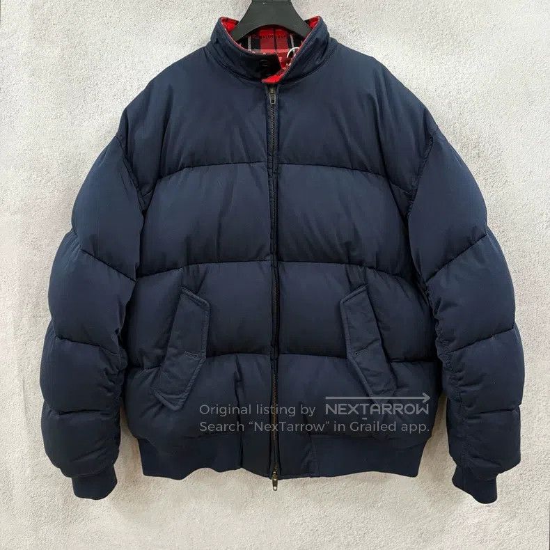 Balenciaga Balenciaga Double-Sided Wear Dark Blue Red Lining Plaid Pu Size US L / EU 52-54 / 3 - 1 Thumbnail