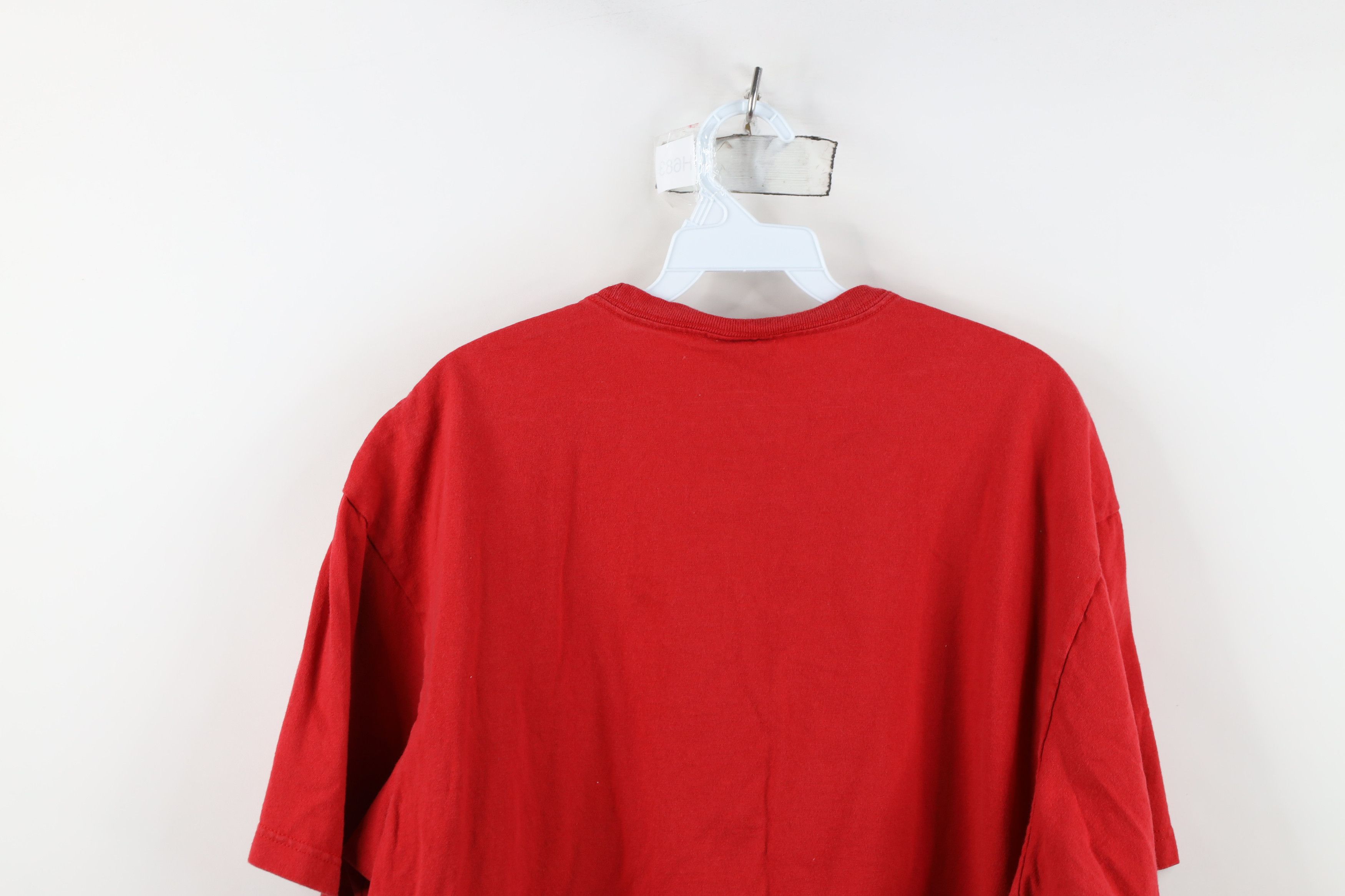 Tommy Hilfiger Vintage 90s Tommy Hilfiger Heavyweight T-Shirt Red Cotton Size US L / EU 52-54 / 3 - 12 Thumbnail