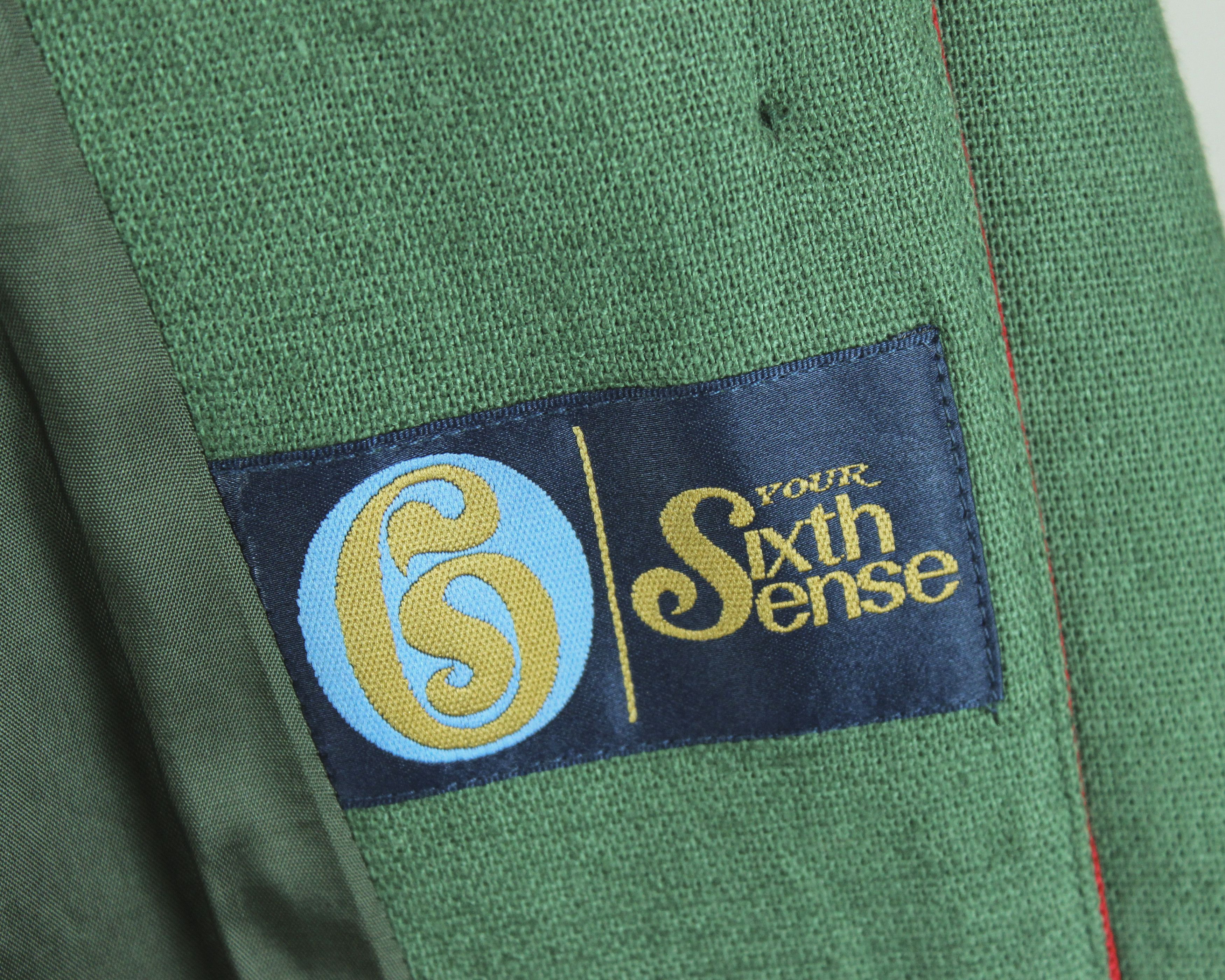 Vintage Your Sixth Sense Linen Trachten Women L Coat Blazer Jumper Size L / US 10 / IT 46 - 7 Thumbnail