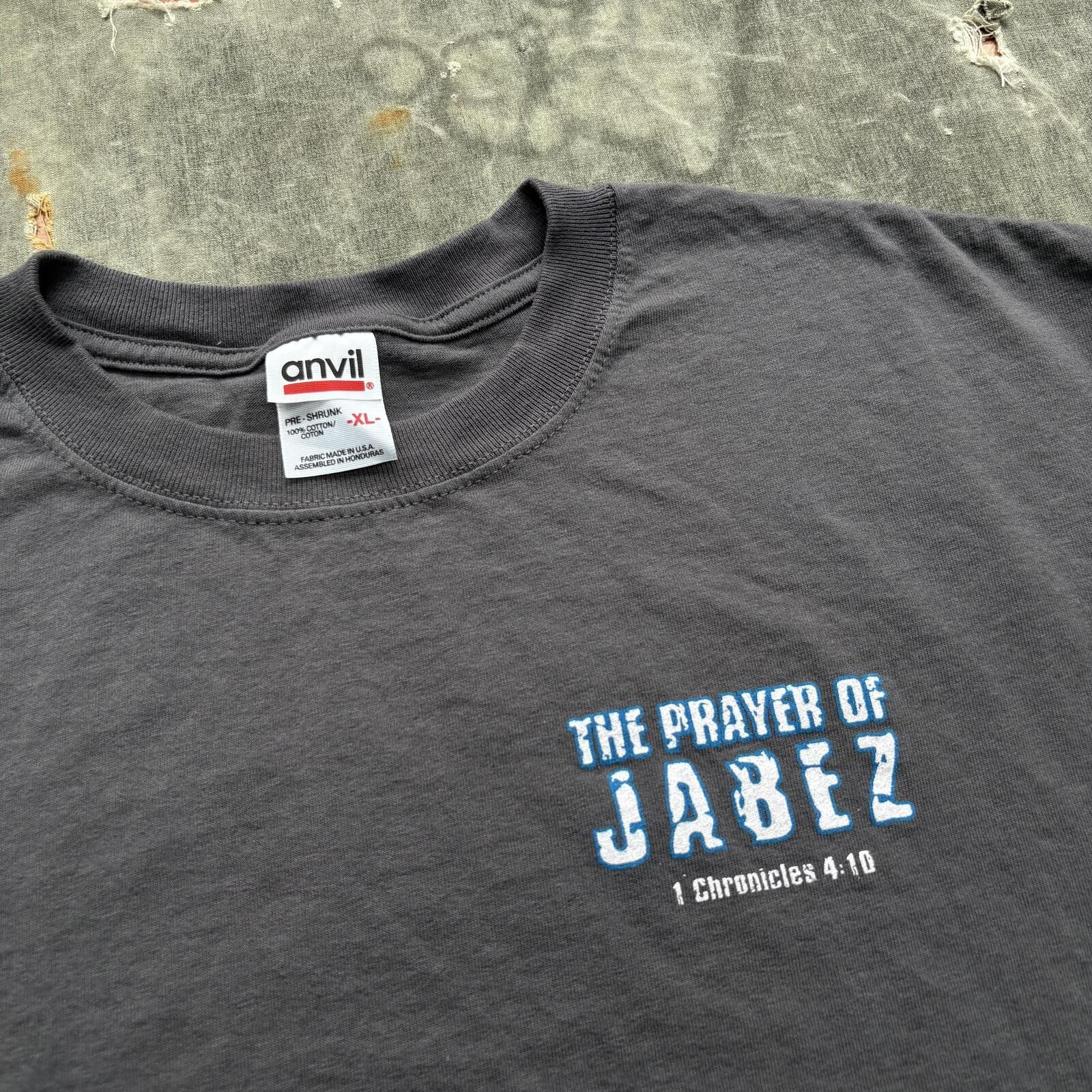 Anvil Vintage Y2K Prayer Of Jabez Jesus Cross Religious Shirt Size US XL / EU 56 / 4 - 4 Thumbnail