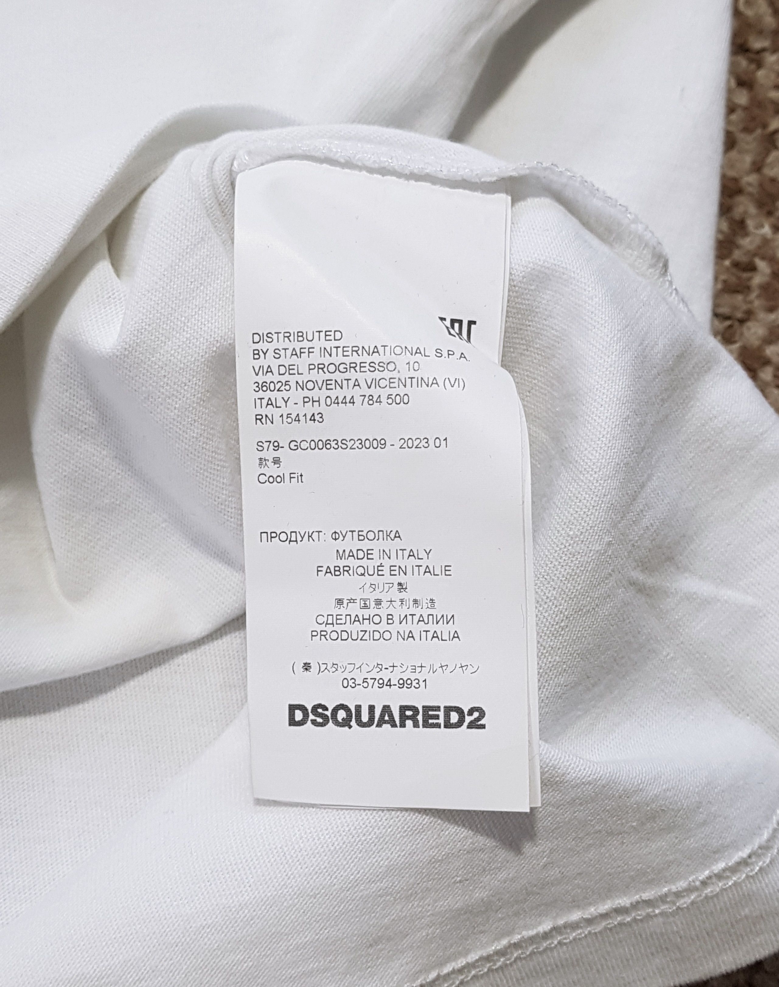 Dsquared2 DSQUARED2 Icon Outline Logo Cotton T-Shirt Tee sz XL Size US XL / EU 56 / 4 - 8 Thumbnail