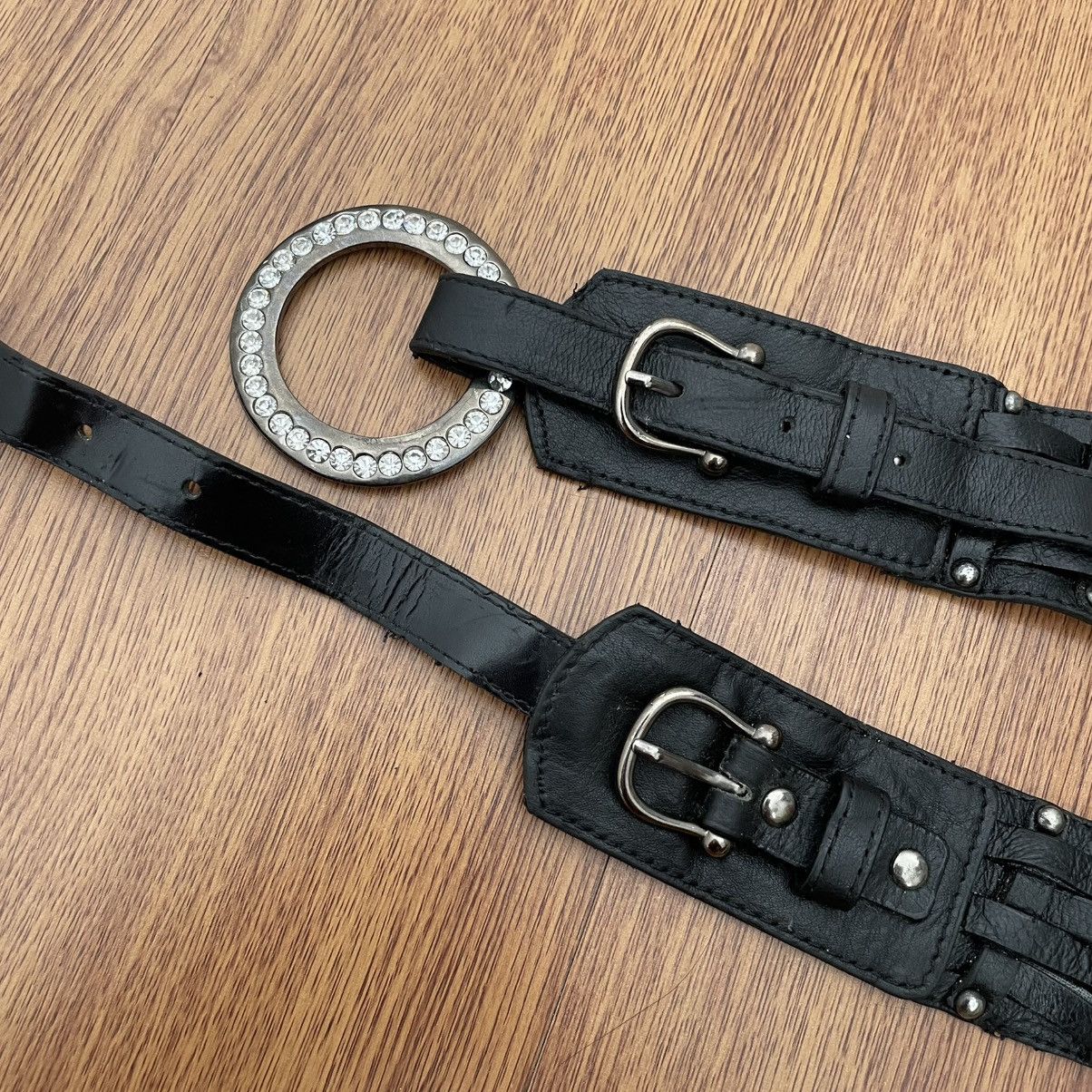 If Six Was Nine Black Rope Wide Crystal Belt Size ONE SIZE - 2 Thumbnail