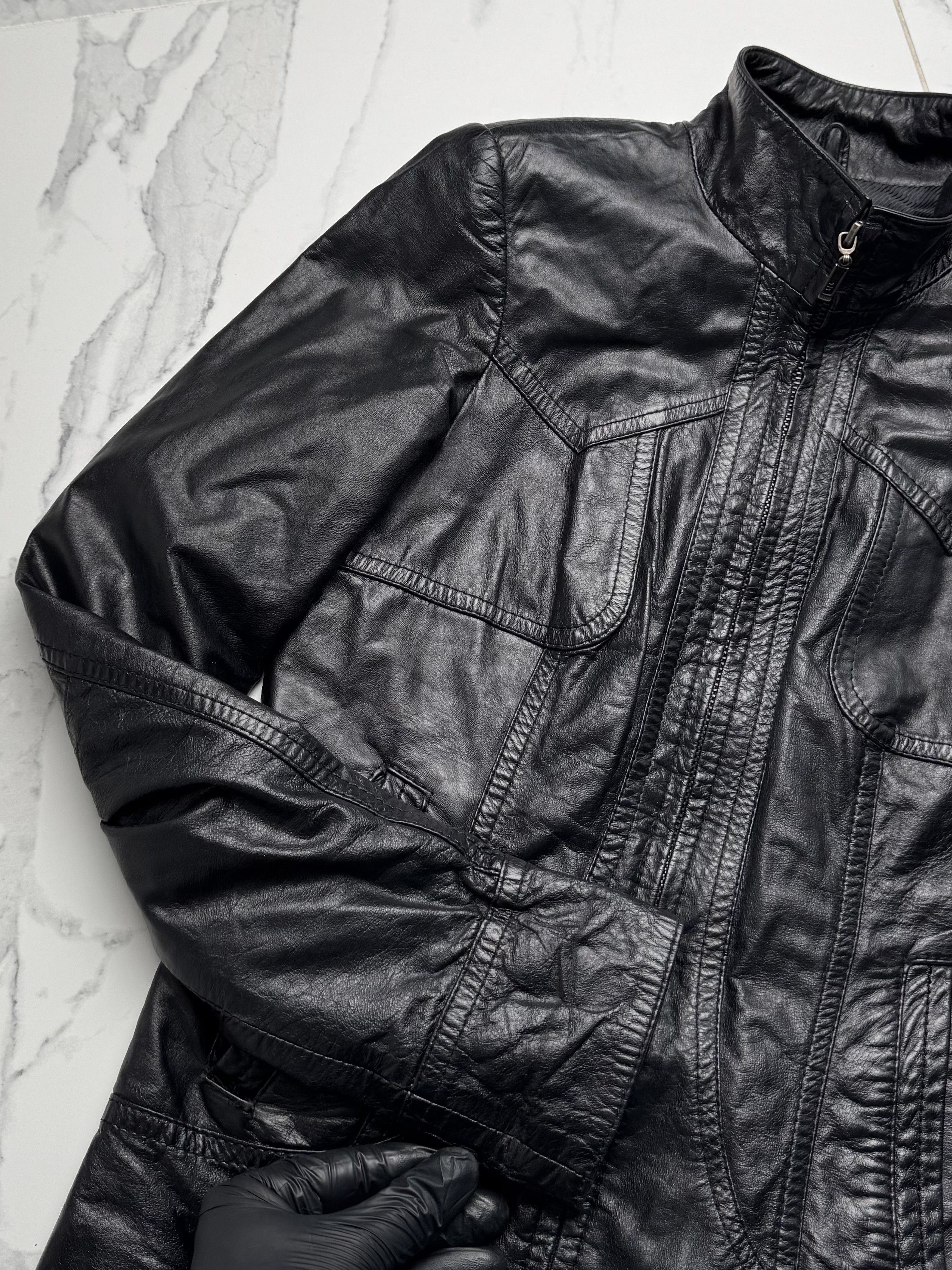 Japanese Brand Y2K Leather Jacket Womens Slim Fit Zip Up Biker Moto Coat Size S / US 4 / IT 40 - 6 Thumbnail