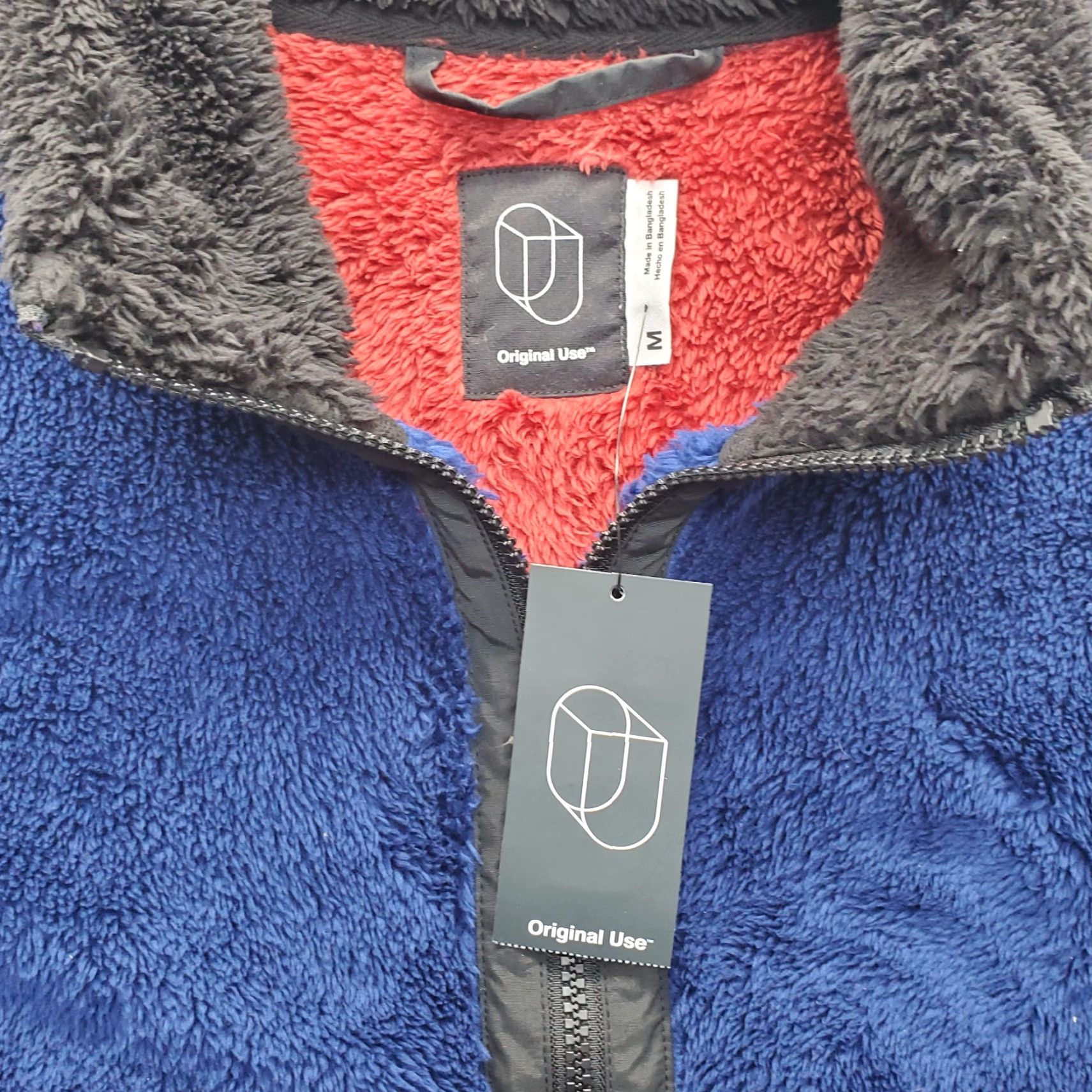 Vintage Original Use Vest Mens M Multi Sherpa Fleece Sleeveless Mock Neck Full Zip Shirt Size US M / EU 48-50 / 2 - 7 Thumbnail