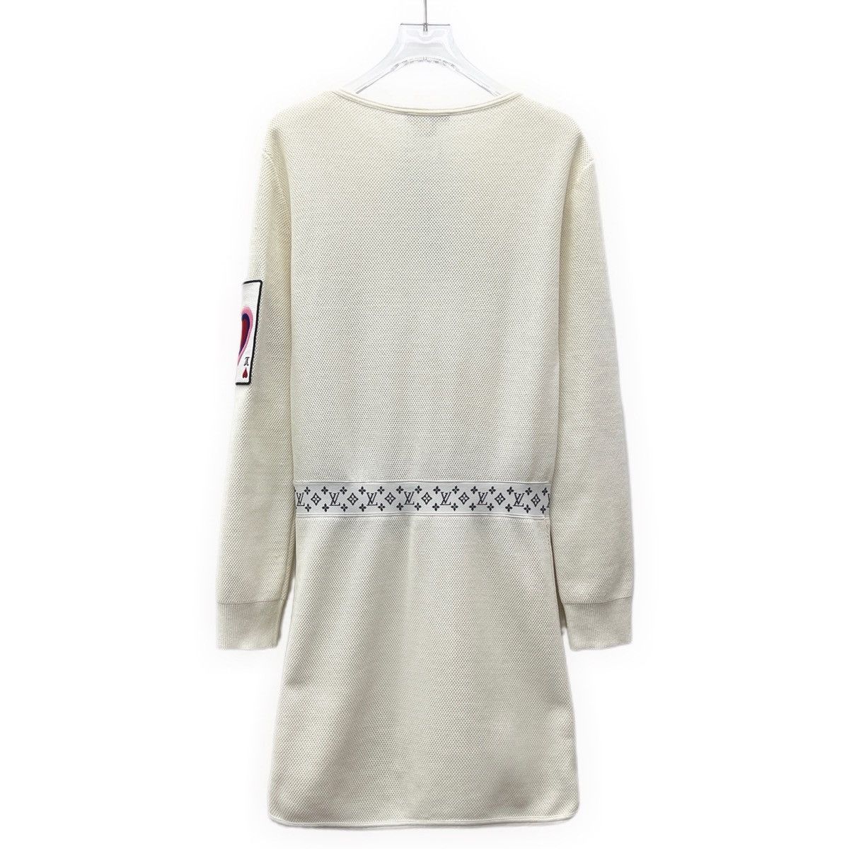 Louis Vuitton Louis Vuitton Off-white Card Long Sleeve Knit Dress K26WX Size S / US 4 / IT 40 - 2 Thumbnail
