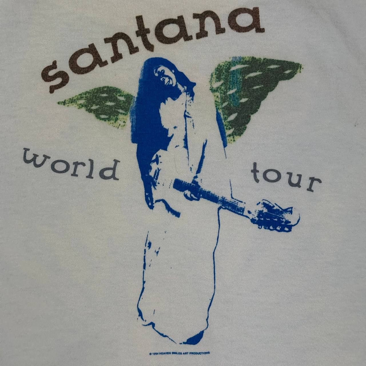 Band Tees 90s Vintage 1994 Carlos Santana Heaven Smiles AOP T-Shirt Size US XL / EU 56 / 4 - 22 Thumbnail