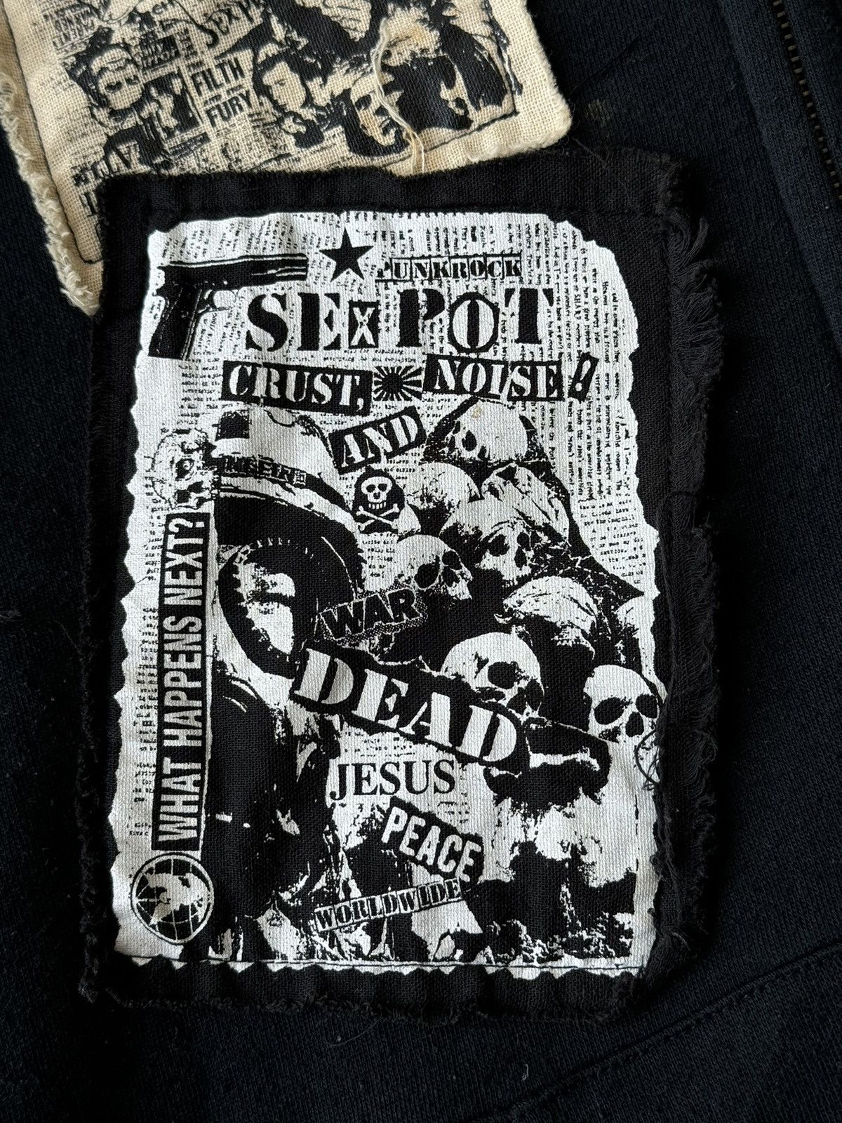 Japanese Brand Sex Pot Revenge Punk Riot Poem Chain Laces Hoodies Size US L / EU 52-54 / 3 - 8 Thumbnail