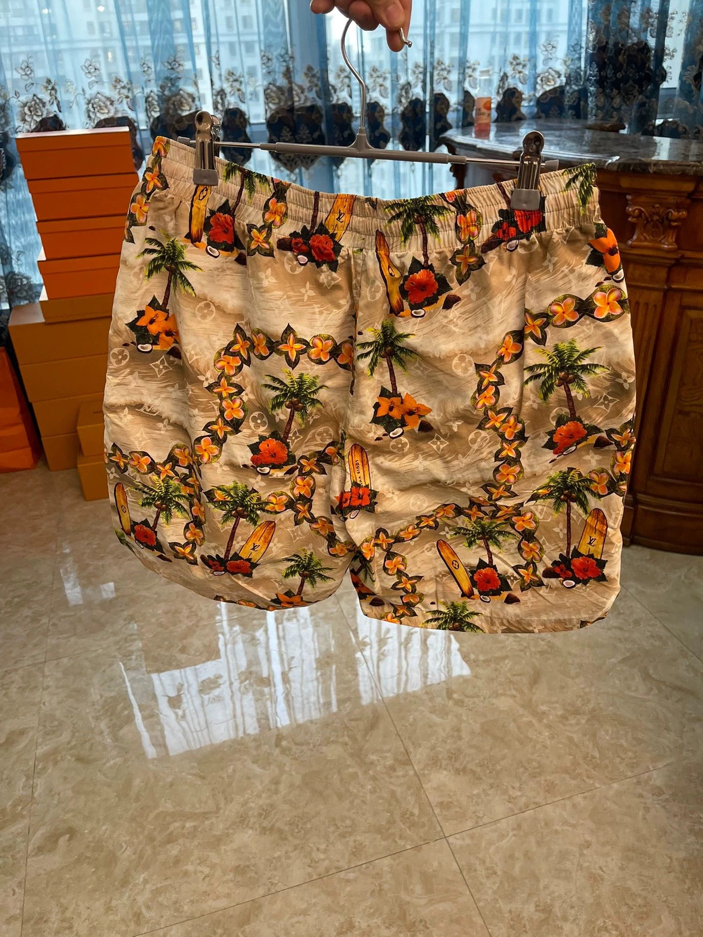 Louis Vuitton LV Full Logo Monogram Tropical M Summer Short Size US 32 / EU 48 - 2 Thumbnail