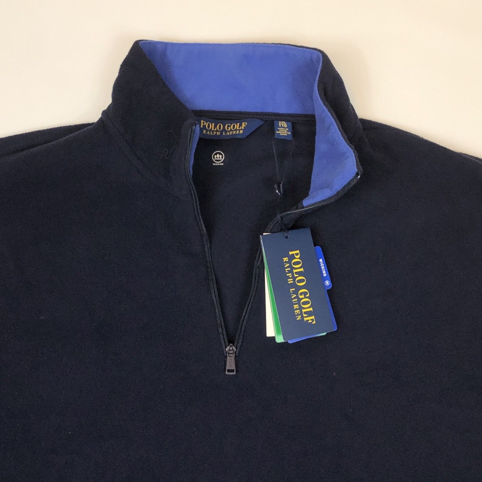 Polo Ralph Lauren New Ralph Lauren Polo Golf Mens Blue 1/4 Zip Long Sleeve Size US XXL / EU 58 / 5 - 2 Thumbnail
