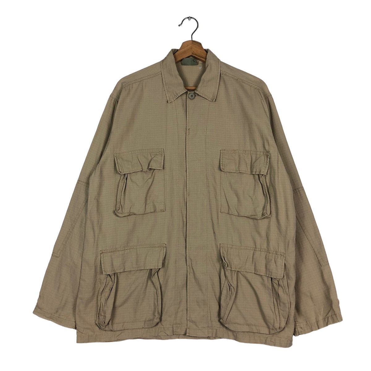 Japanese Brand 🔥Vintage HBT Inspector Cargo Jacket Multi Pocket Army Size US M / EU 48-50 / 2 - 1 Thumbnail