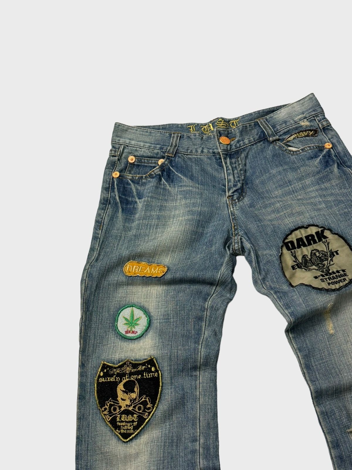 Hysteric Glamour Flare Distressed Patches Junya Watanabe Style Denim Jeans Size US 29 - 4 Thumbnail