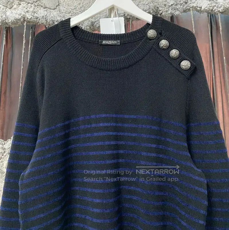 Balmain Balmain Men's Long Sleeve Color Block Sweater . Size US L / EU 52-54 / 3 - 3 Thumbnail